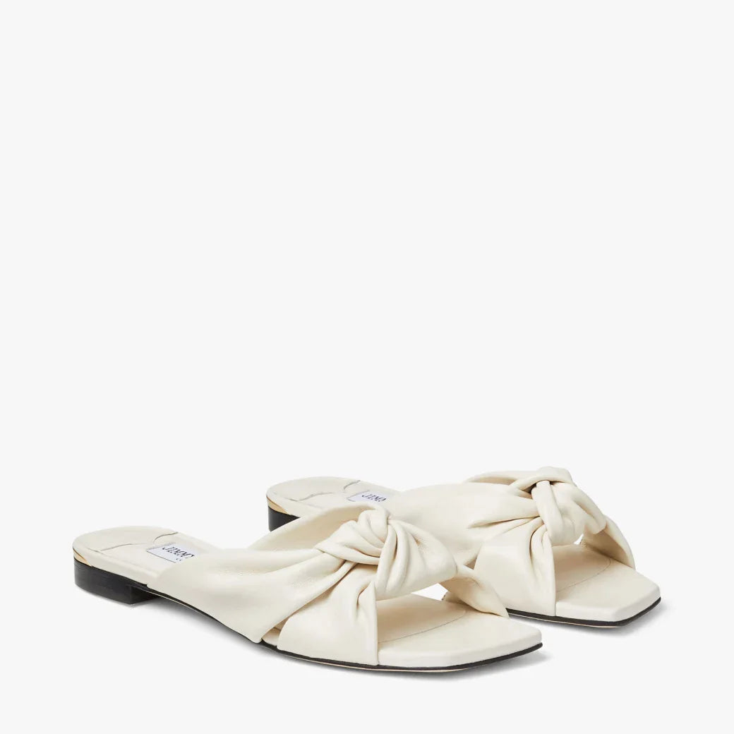 JC**  1: 1 VIP latte nappa leather flat sandals