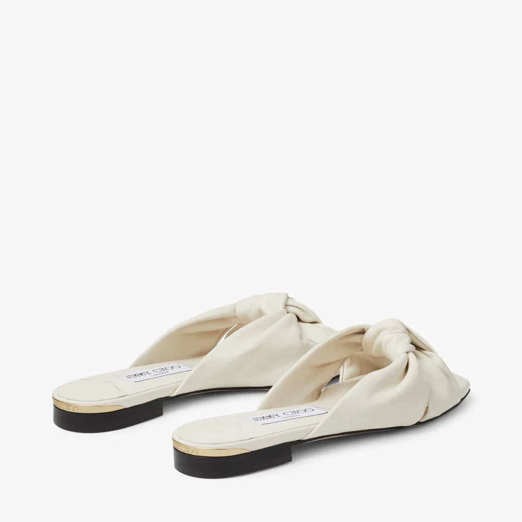 JC**  1: 1 VIP latte nappa leather flat sandals