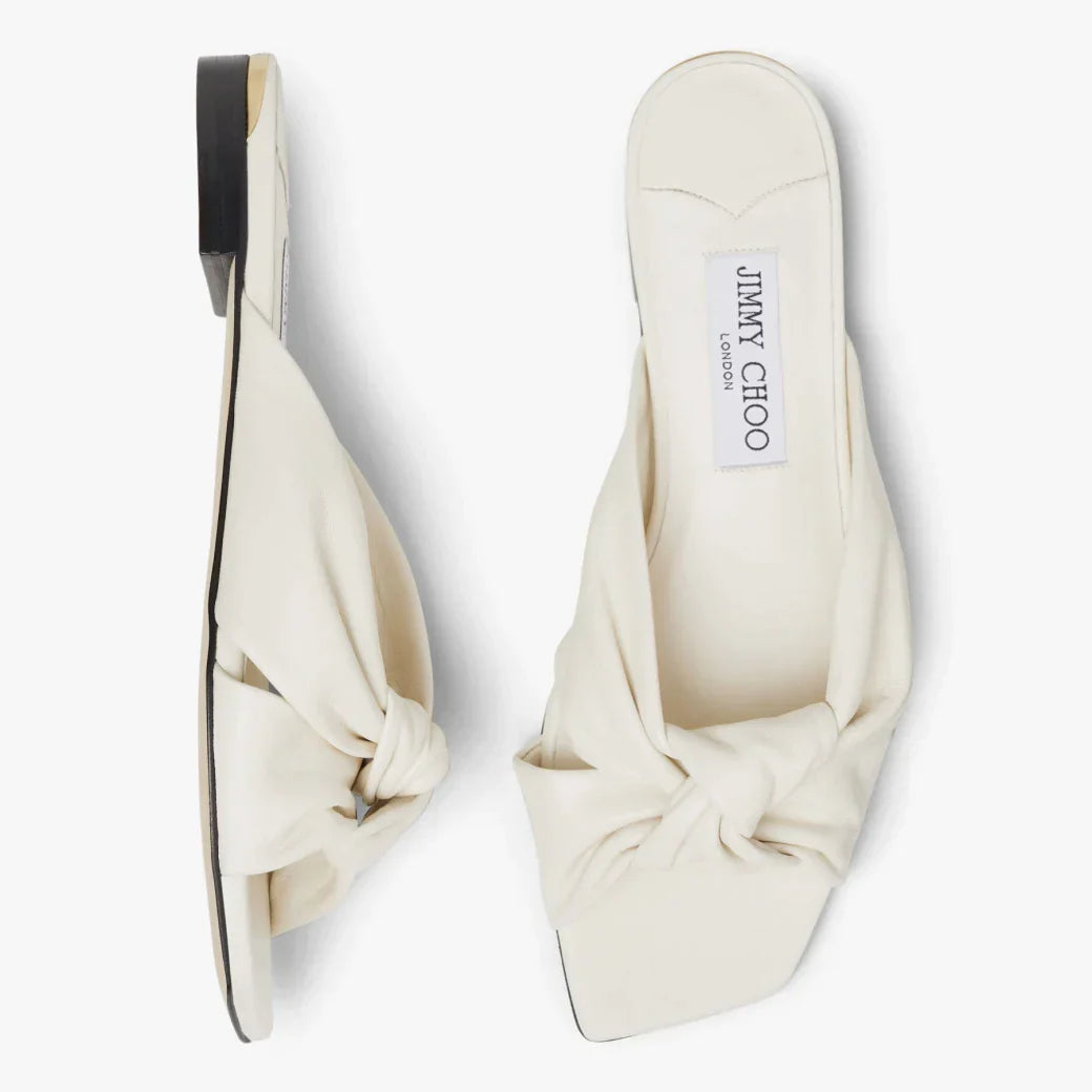 JC**  1: 1 VIP latte nappa leather flat sandals