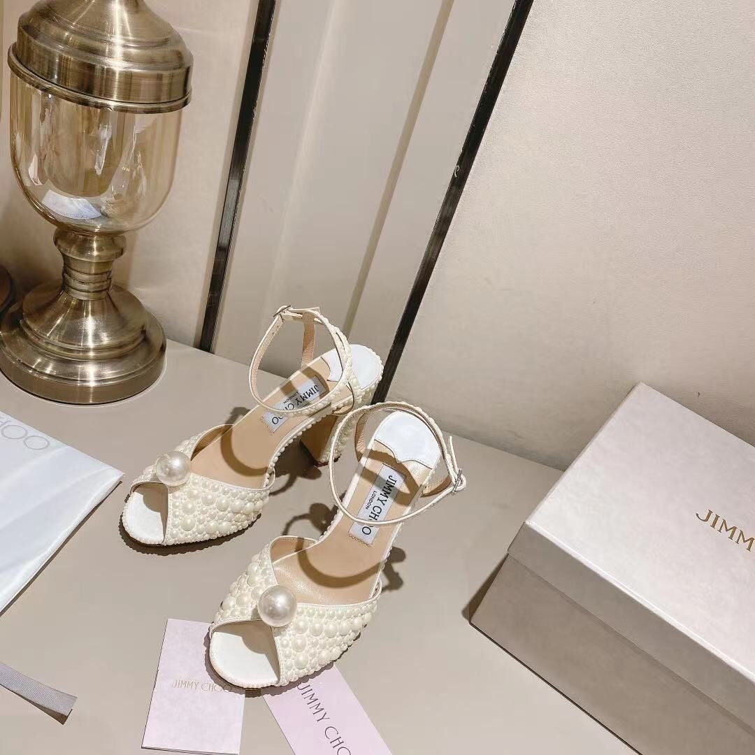 JIM* CHO* one-line buckle fish mouth sandals 1:1 VIP