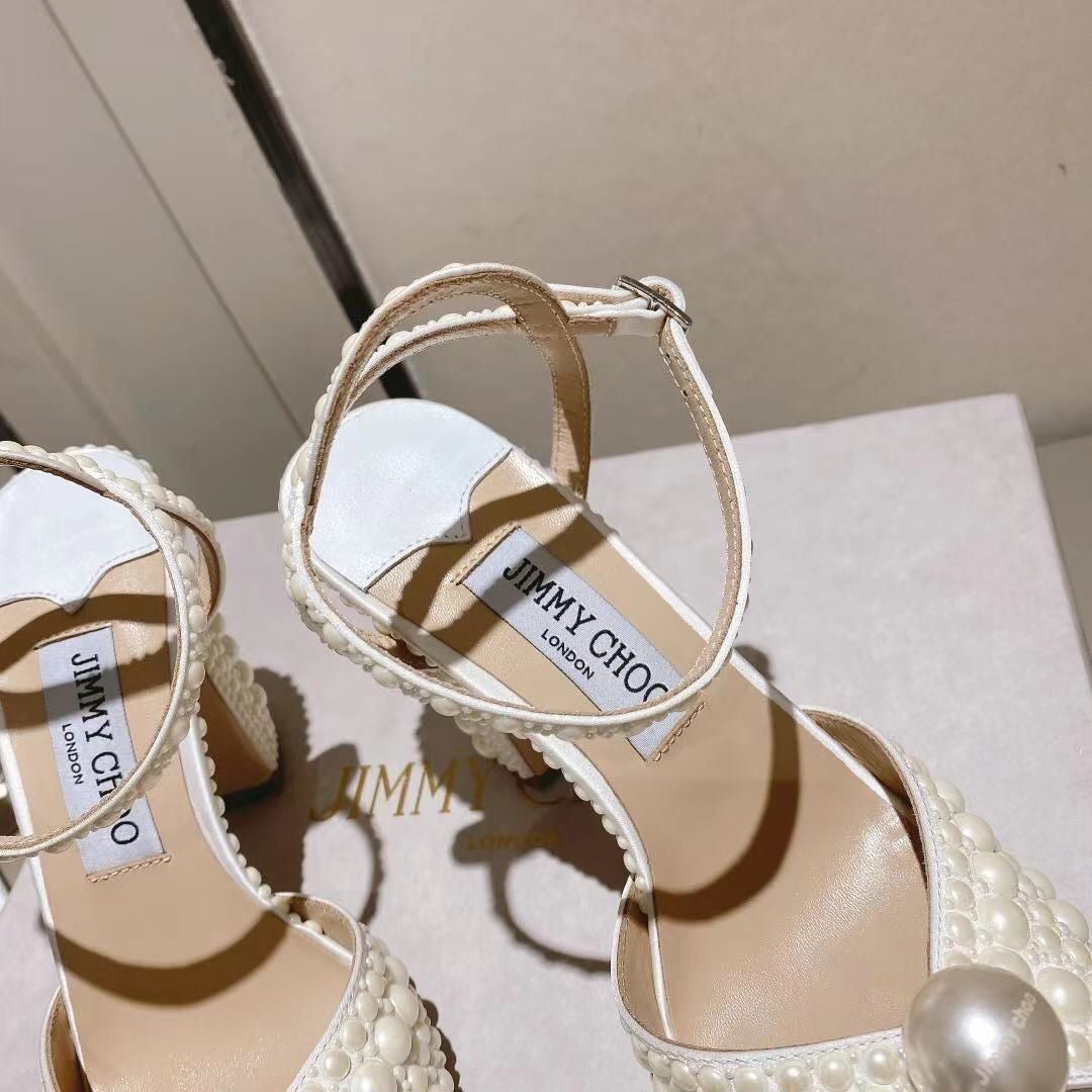 JIM* CHO* one-line buckle fish mouth sandals 1:1 VIP