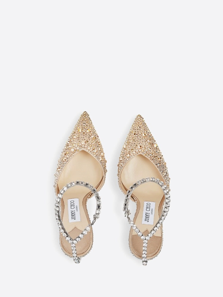 JIM* CHO* full diamond pointed toe crystal shoes 1:1 VIP