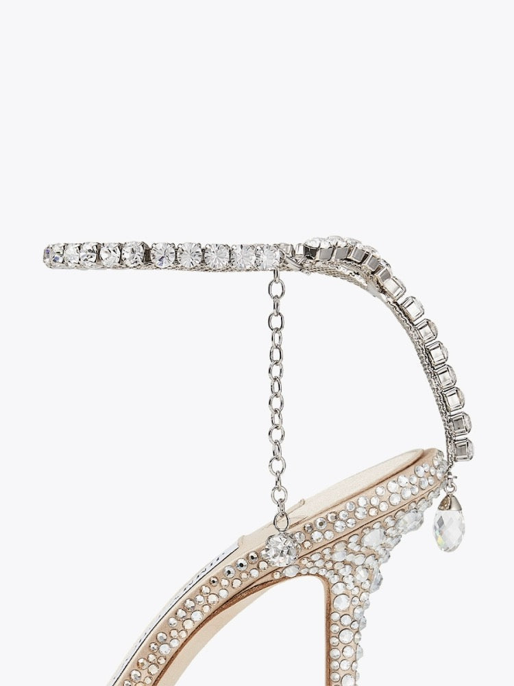 JIM* CHO* full diamond pointed toe crystal shoes 1:1 VIP