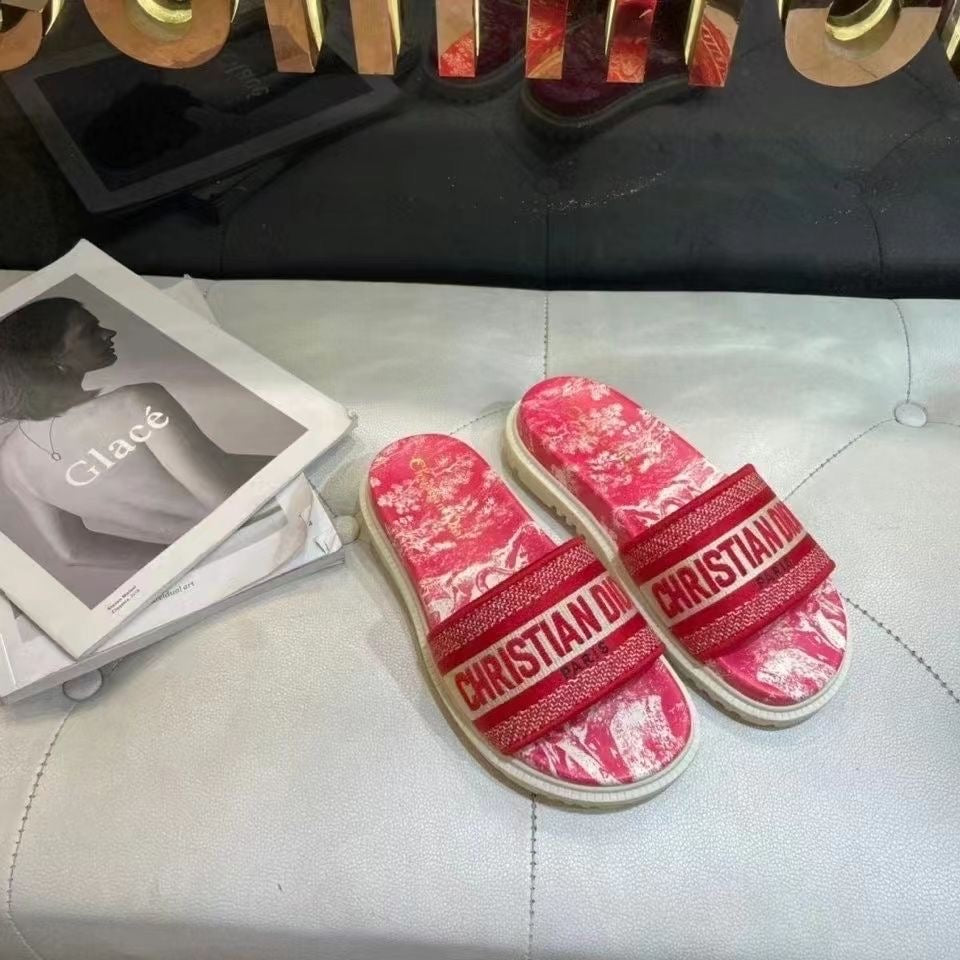 23 Summer thick-soled height-boosting super soft slippers