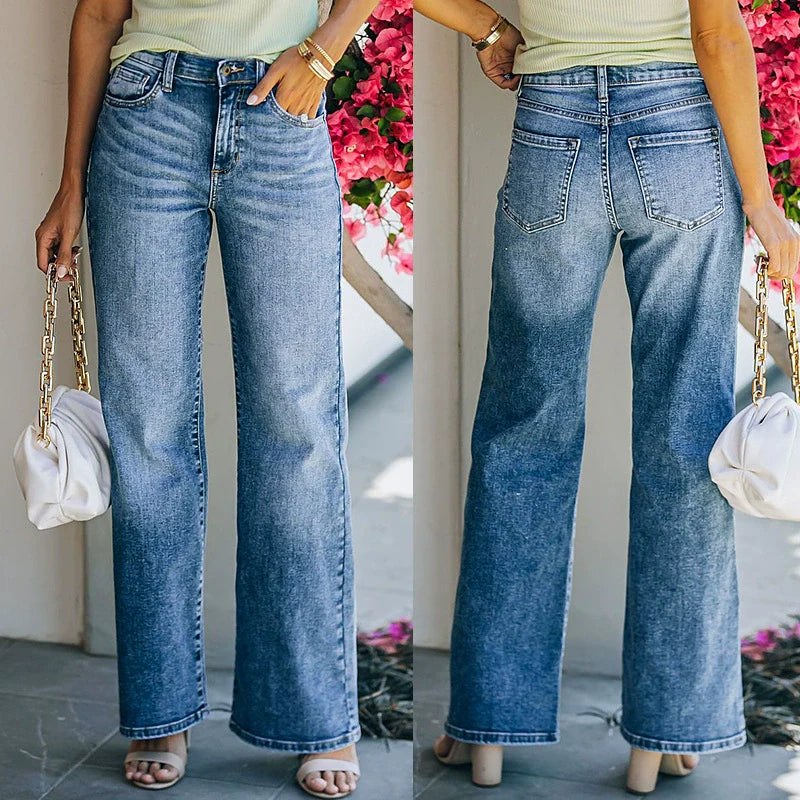 Casual mid-rise jeans