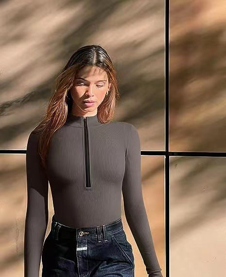 Long Sleeve Zip Bodysuit