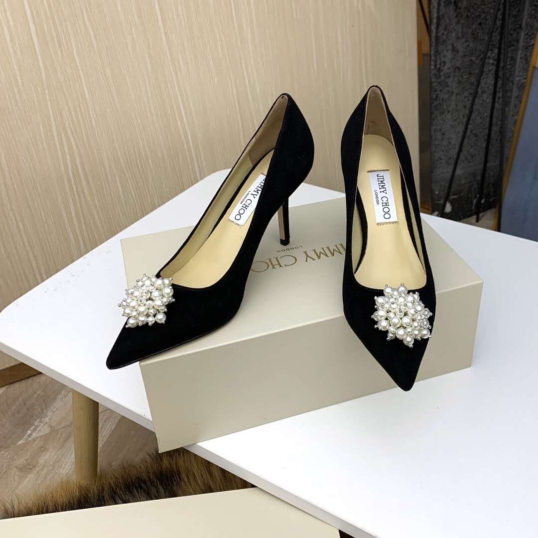 Jimmy Cho* new pearl buckle high heels available in multiple colors