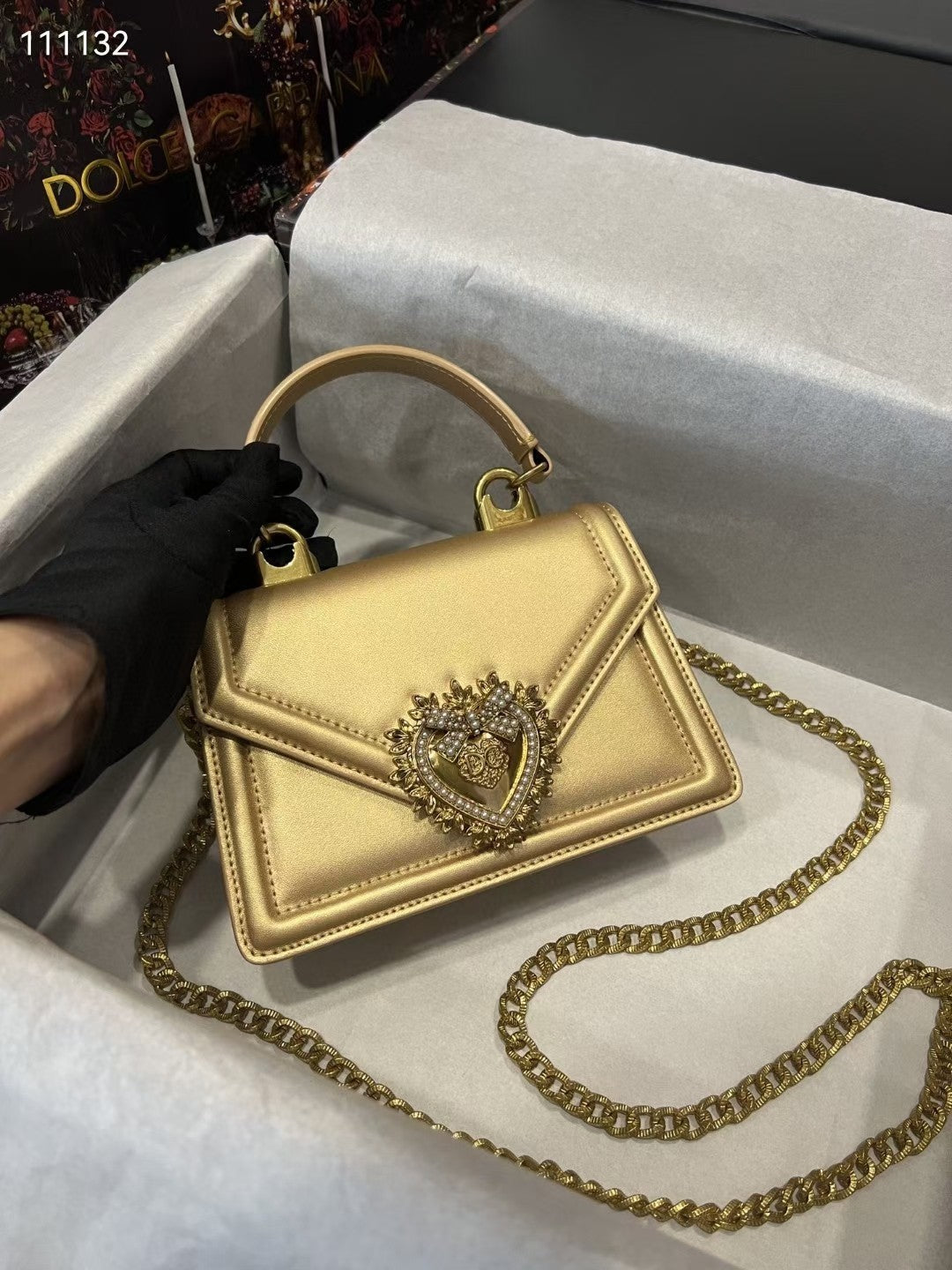 Multicolor chain DG handbag
