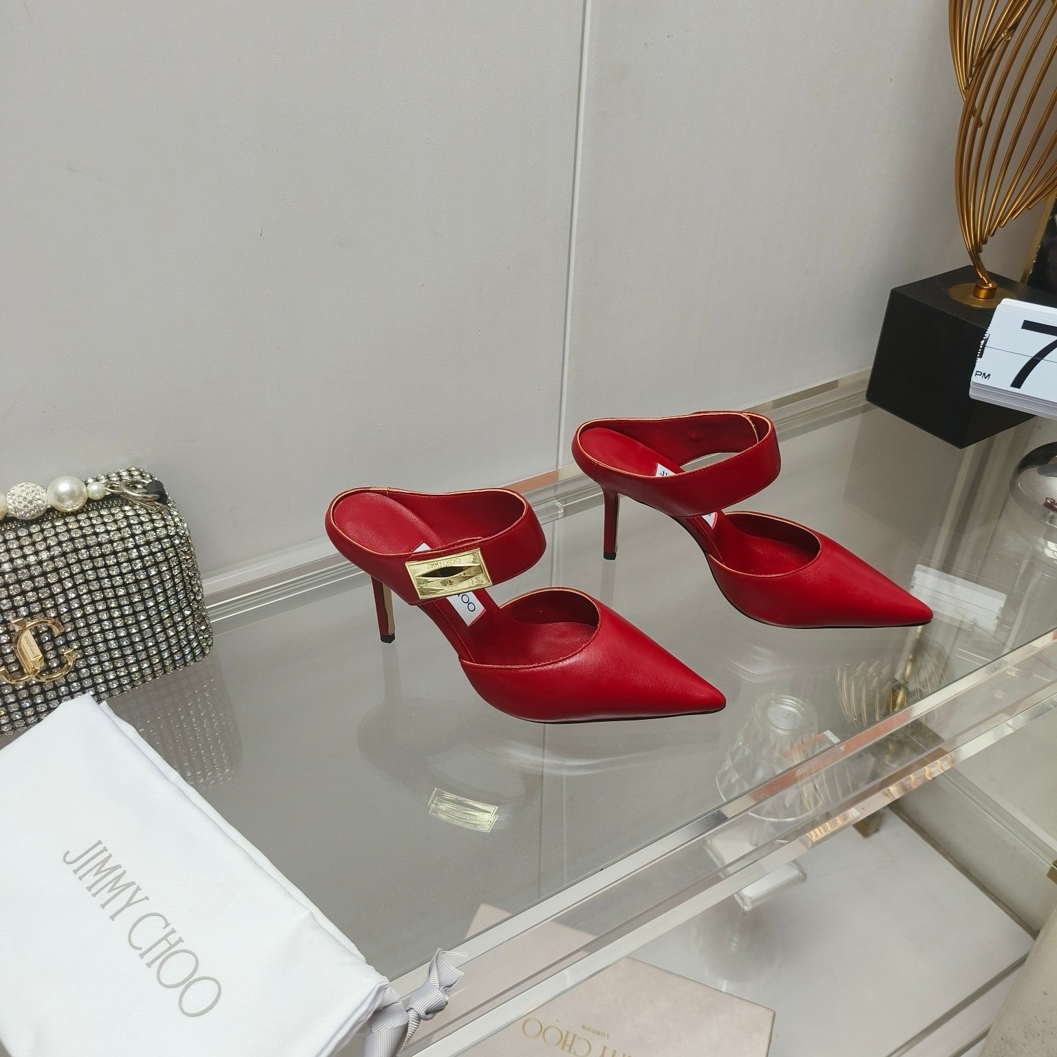 J**C* new high quality metal buckle half slippers for women