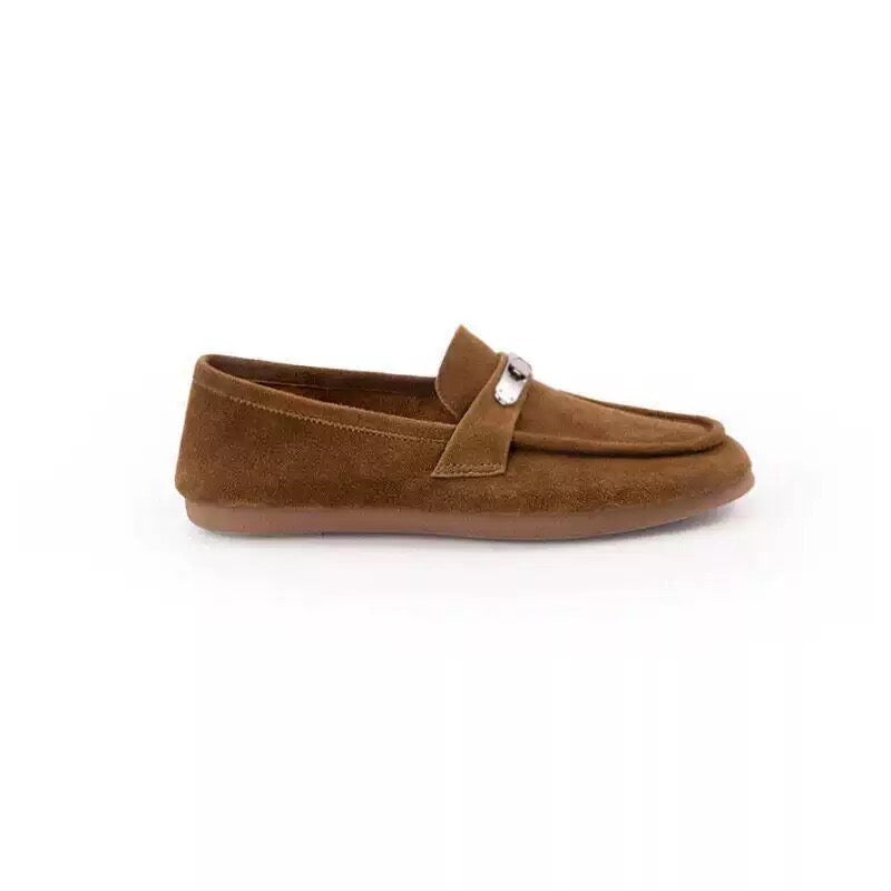 Women's suede loafers