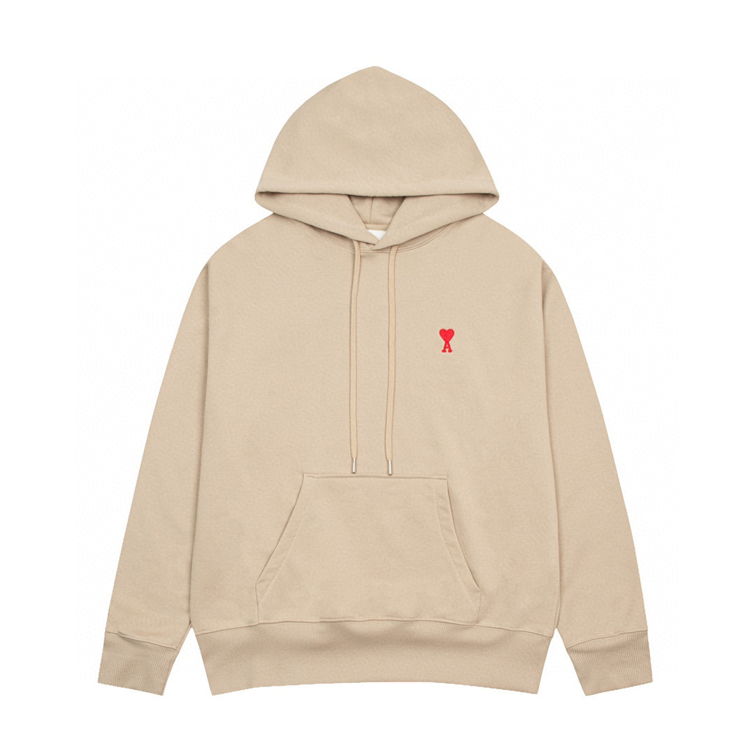 AMI 26SS Heart-Embroidered Hoodie