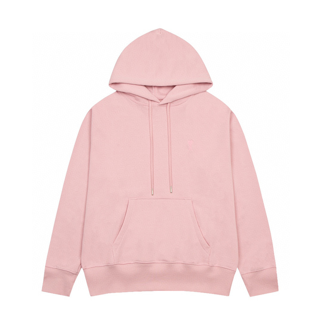 AMI 26SS Heart-Embroidered Hoodie