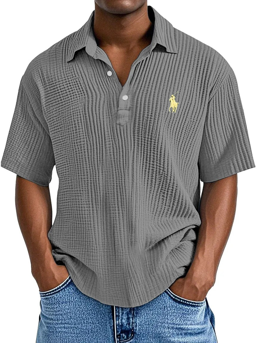 Premium Textured Polo Shirt – Elevate Your Everyday Style