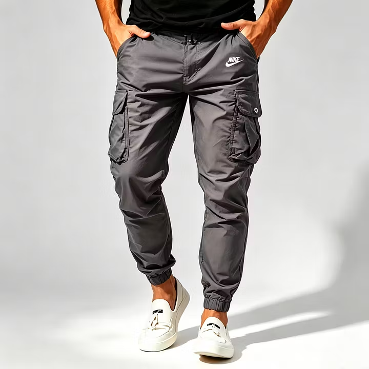 Multi-pocket tapered cargo pants