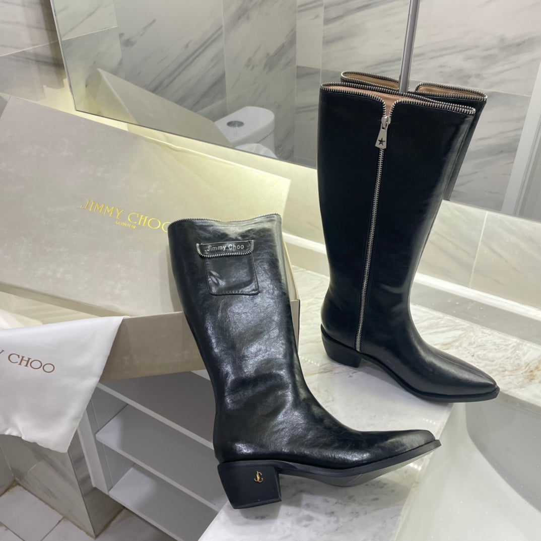 JC new autumn and winter trendy zipper pocket boots