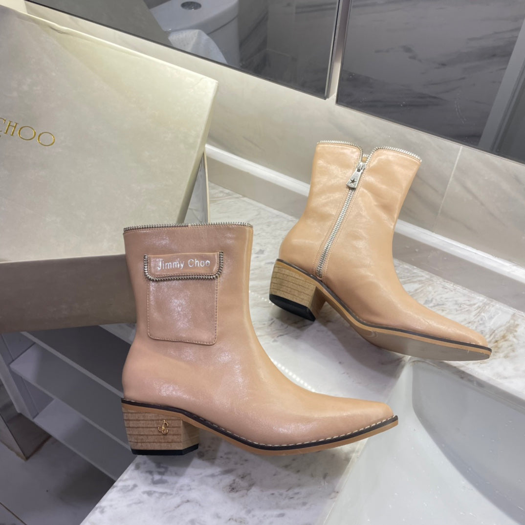 JC new autumn and winter trendy zipper pocket boots