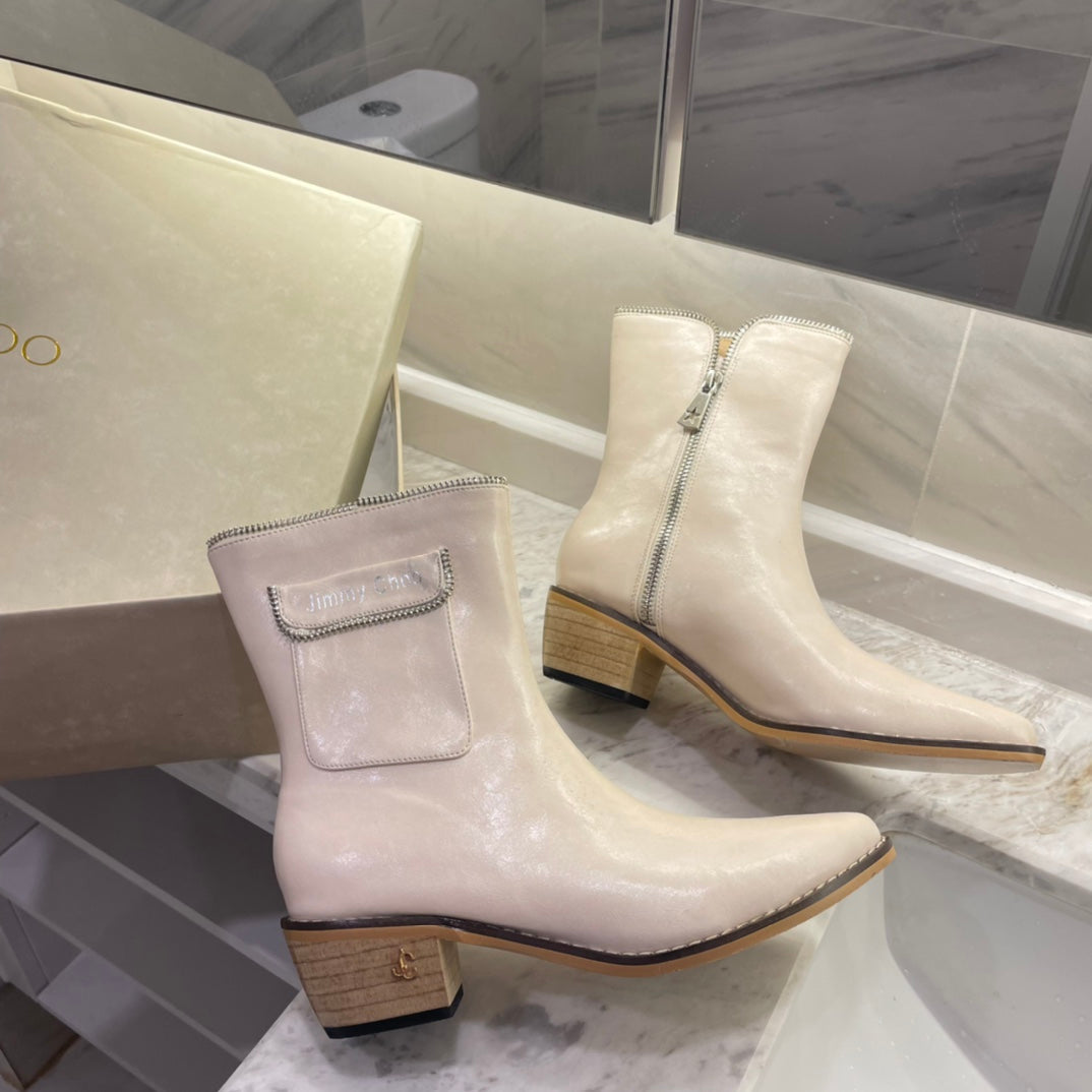 JC new autumn and winter trendy zipper pocket boots