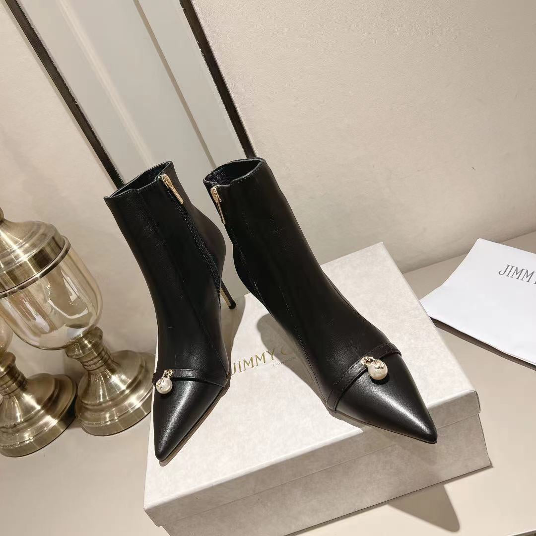 JIMMY CHO* new 1: 1 VIP pearl high quality short boots