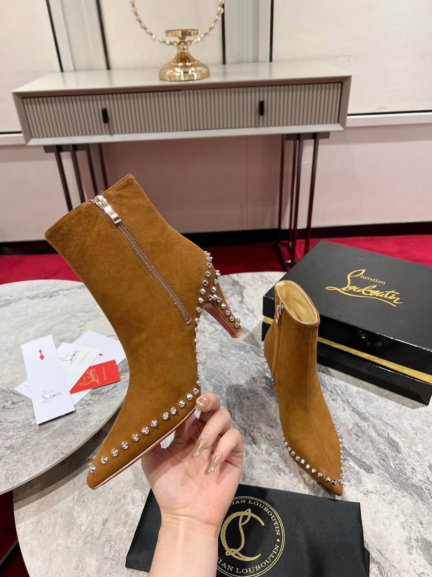 Christian Louboutin* new  1:1 VIP high quality pointed toe boots