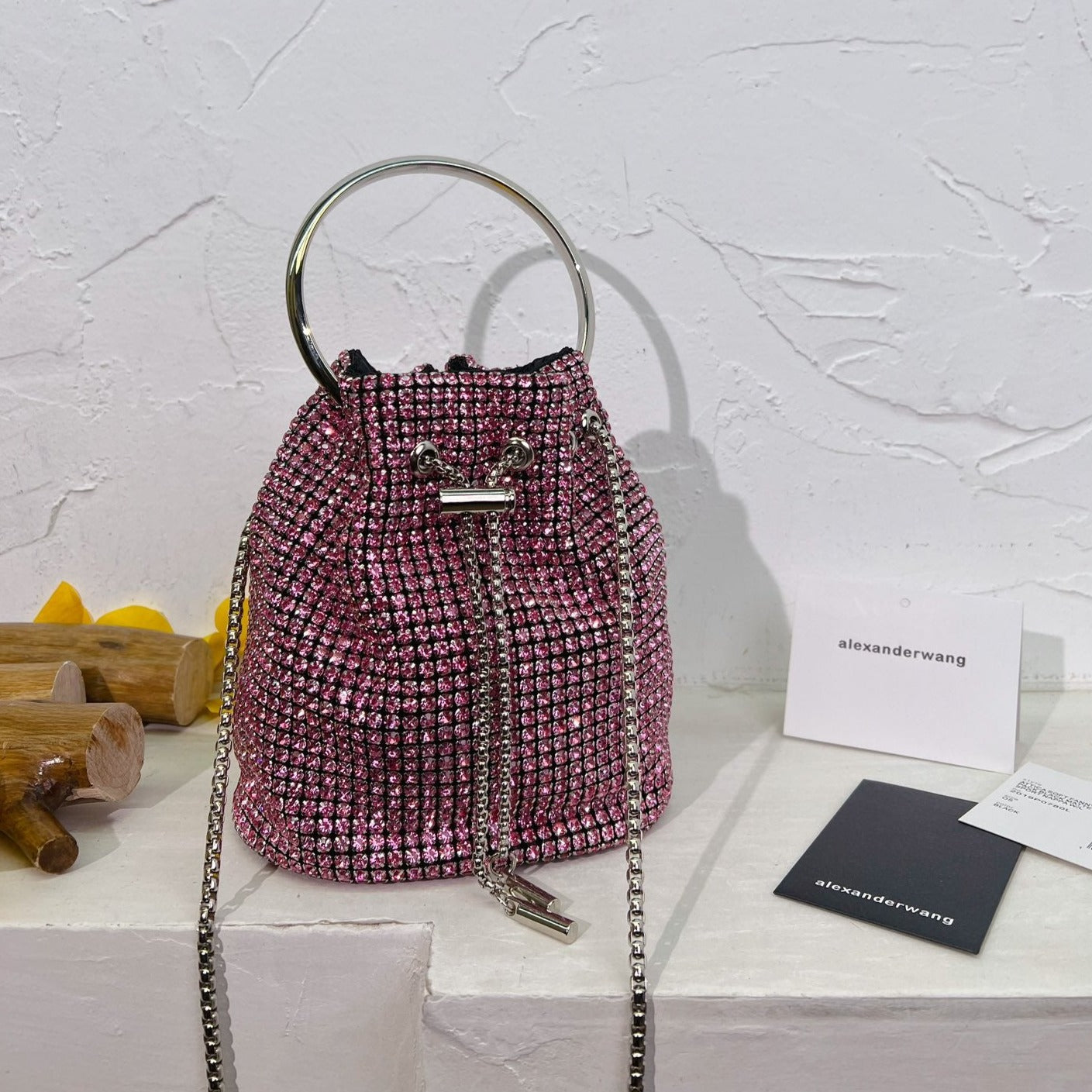 **Wang new full diamond bucket bag