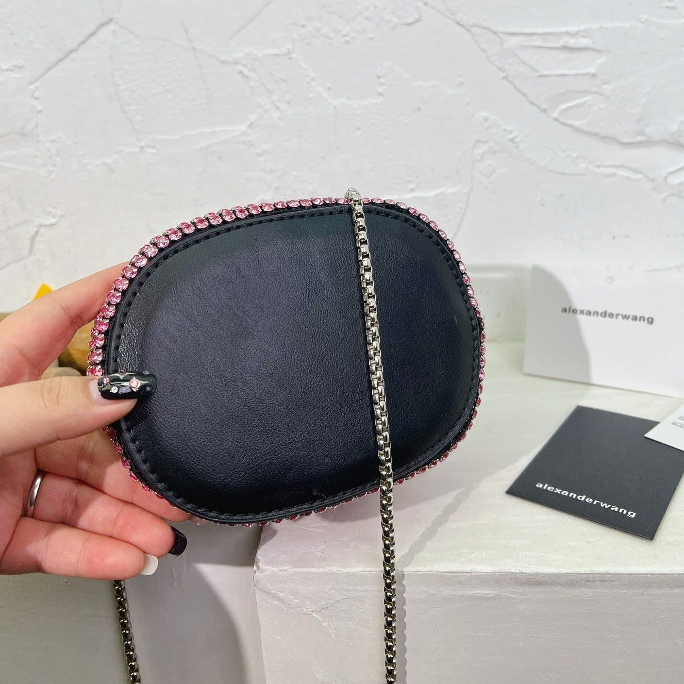 **Wang new full diamond bucket bag