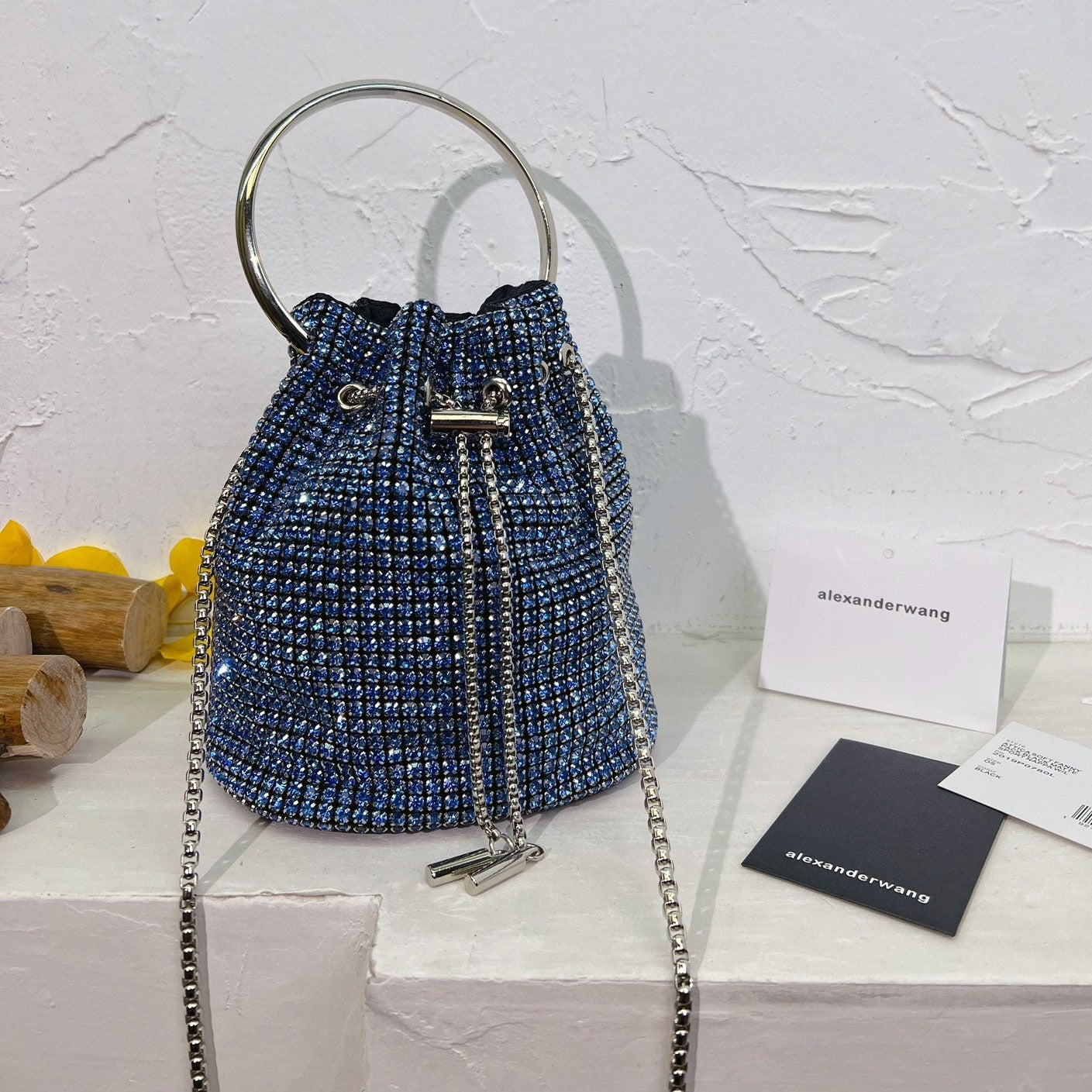 **Wang new full diamond bucket bag