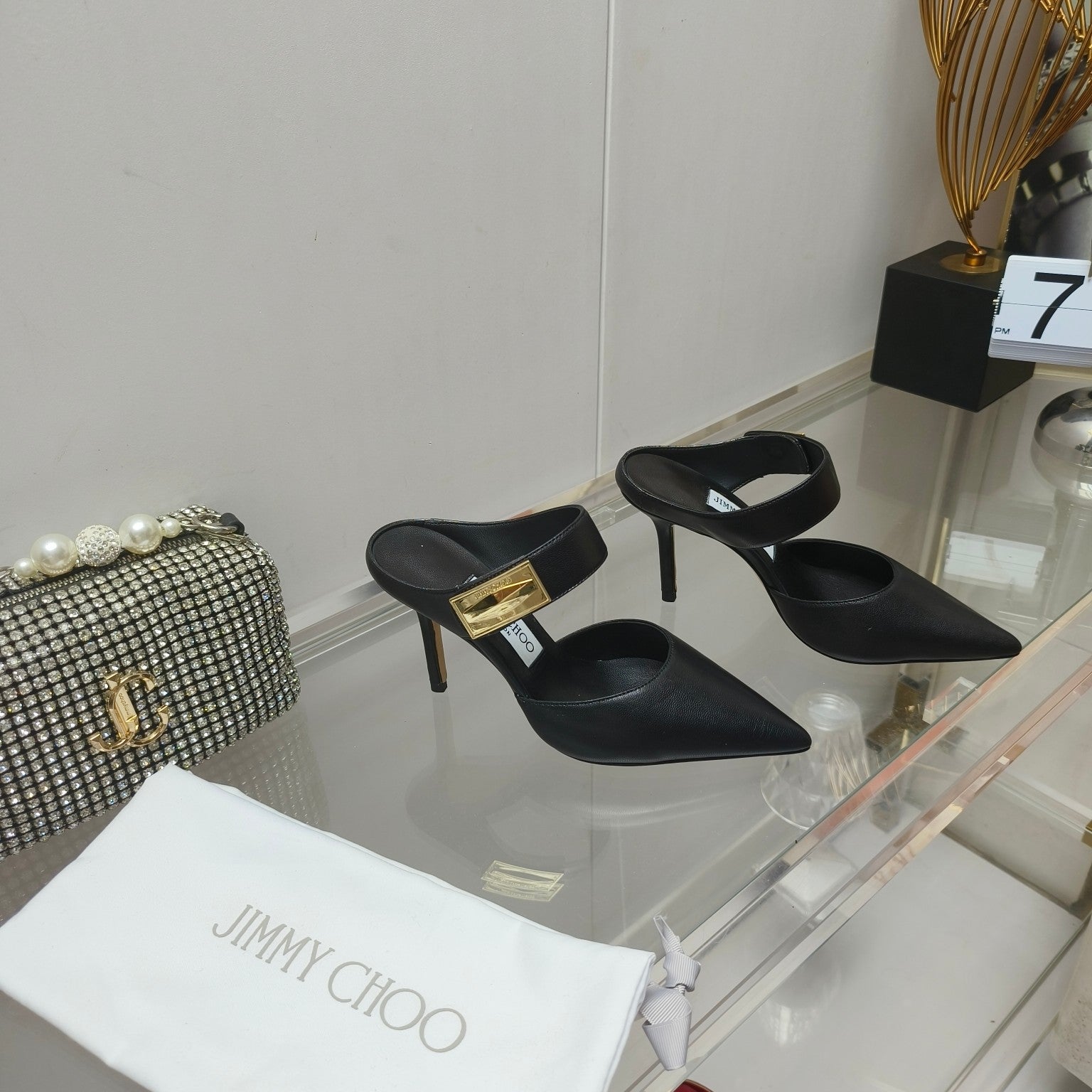 J**C* new high quality metal buckle half slippers for women