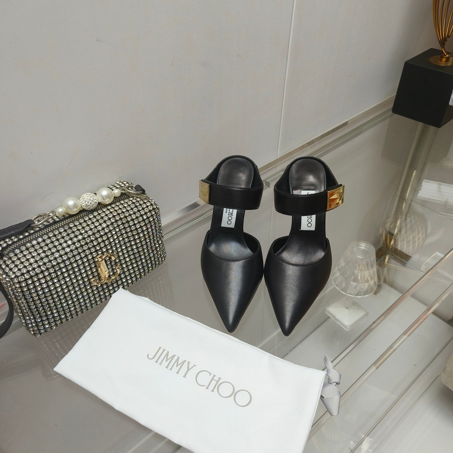 J**C* new high quality metal buckle half slippers for women