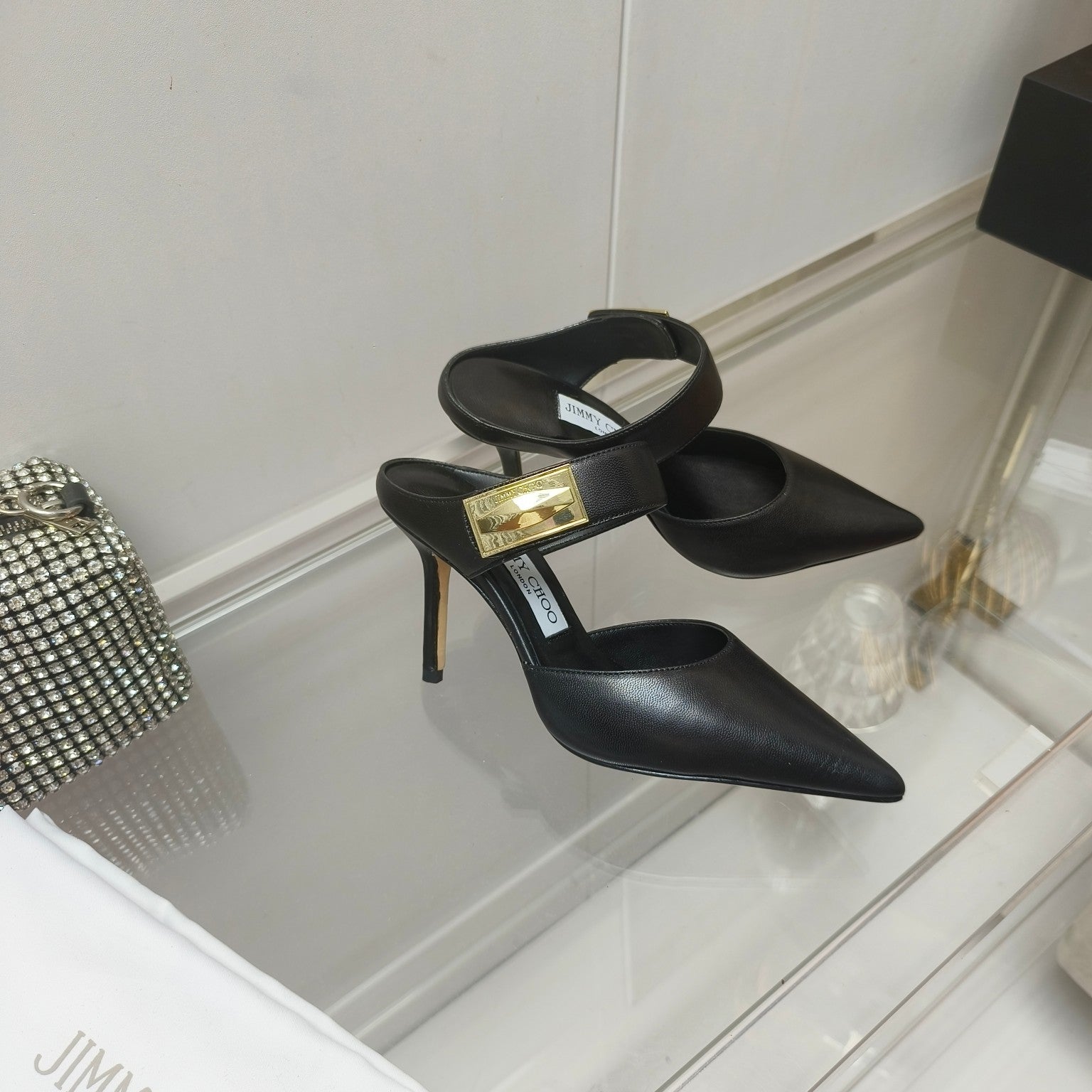 J**C* new high quality metal buckle half slippers for women