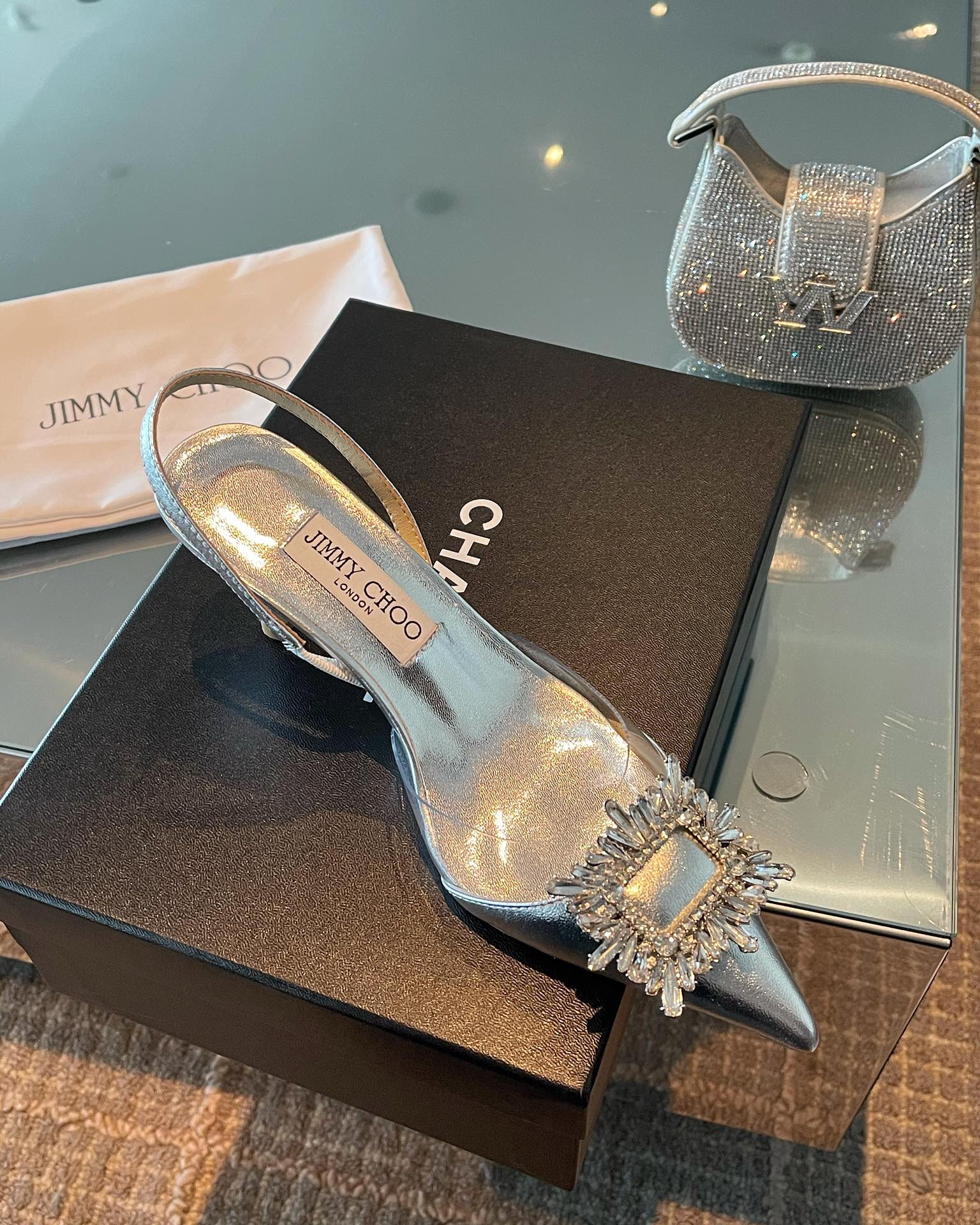 J**C* new high quality patent leather premium spliced small high heels