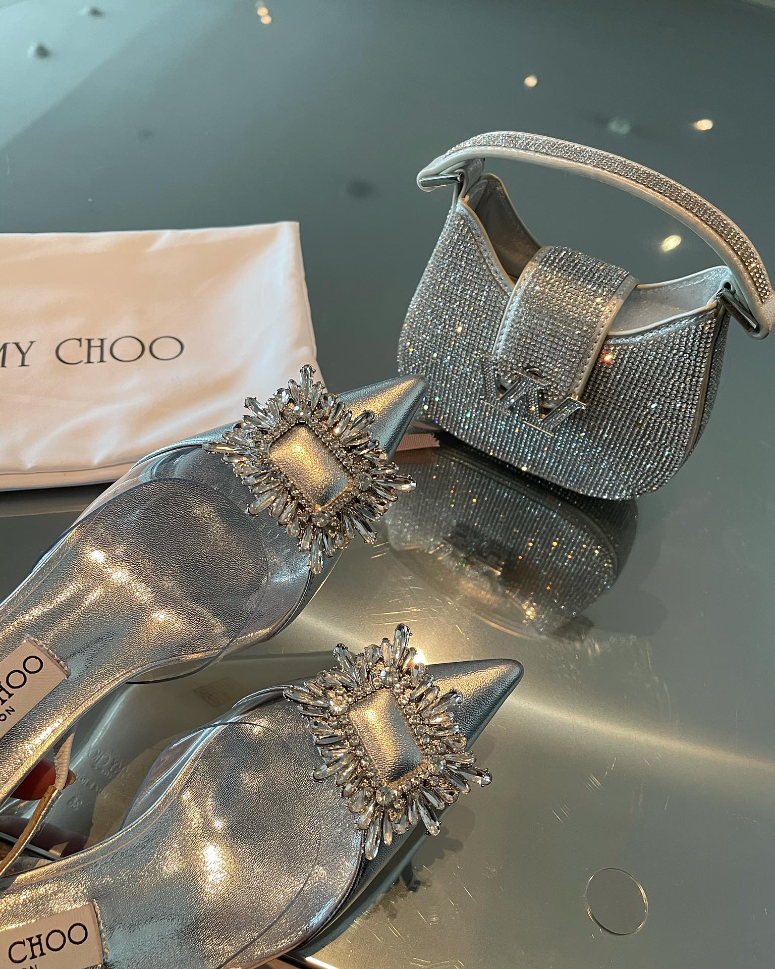 J**C* new high quality patent leather premium spliced small high heels