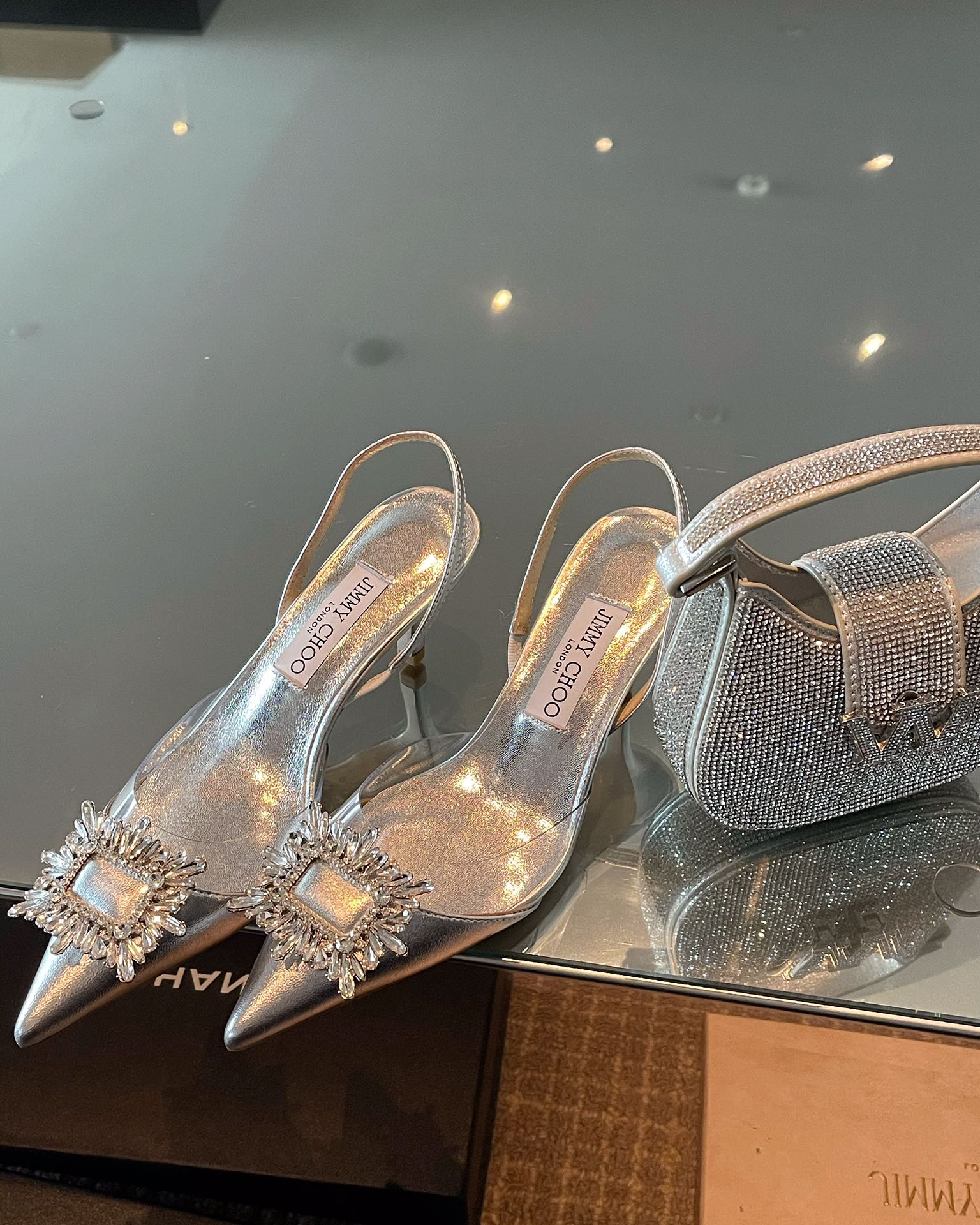 J**C* new high quality patent leather premium spliced small high heels