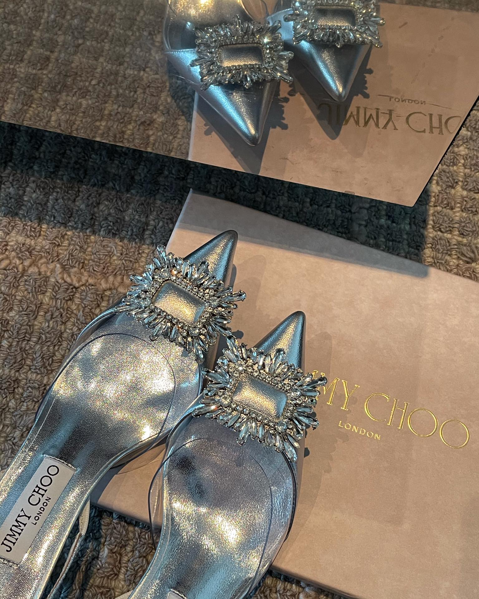 J**C* new high quality patent leather premium spliced small high heels