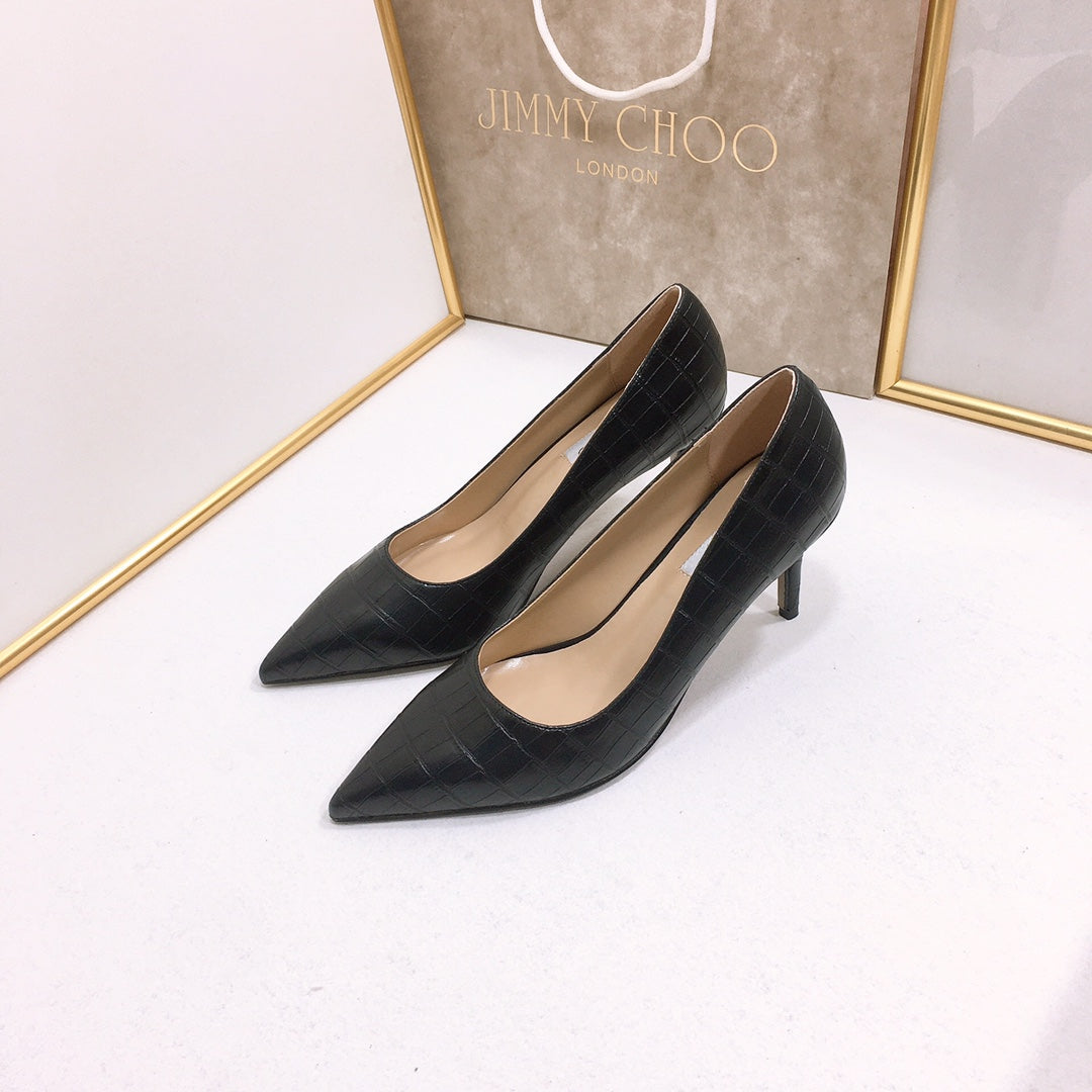 JC ** New stone texture high heels