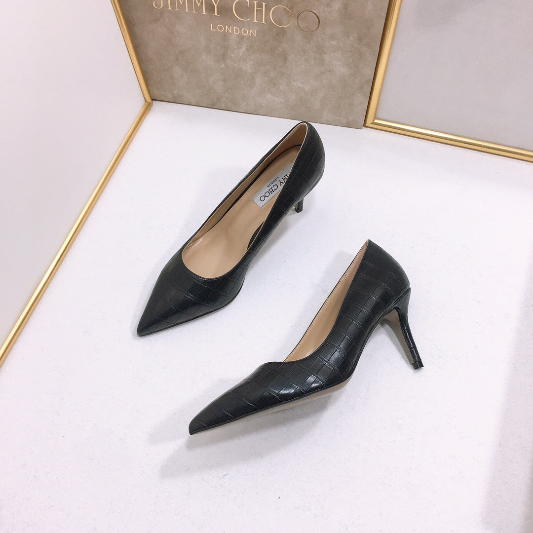 JC ** New stone texture high heels