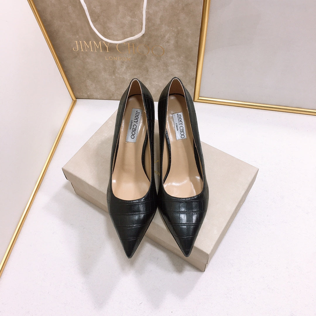 JC ** New stone texture high heels