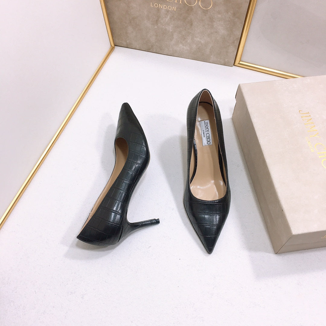 JC ** New stone texture high heels