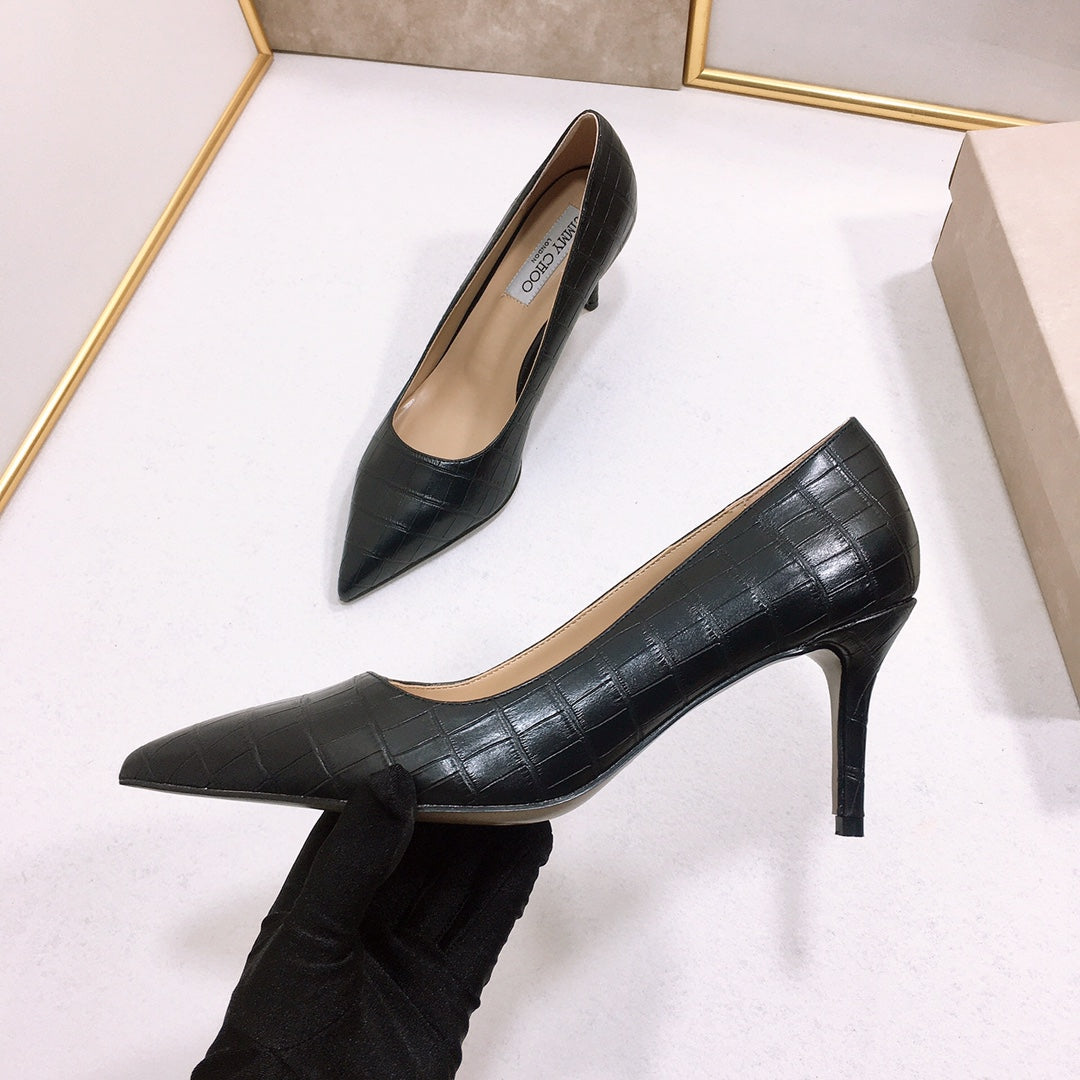 JC ** New stone texture high heels