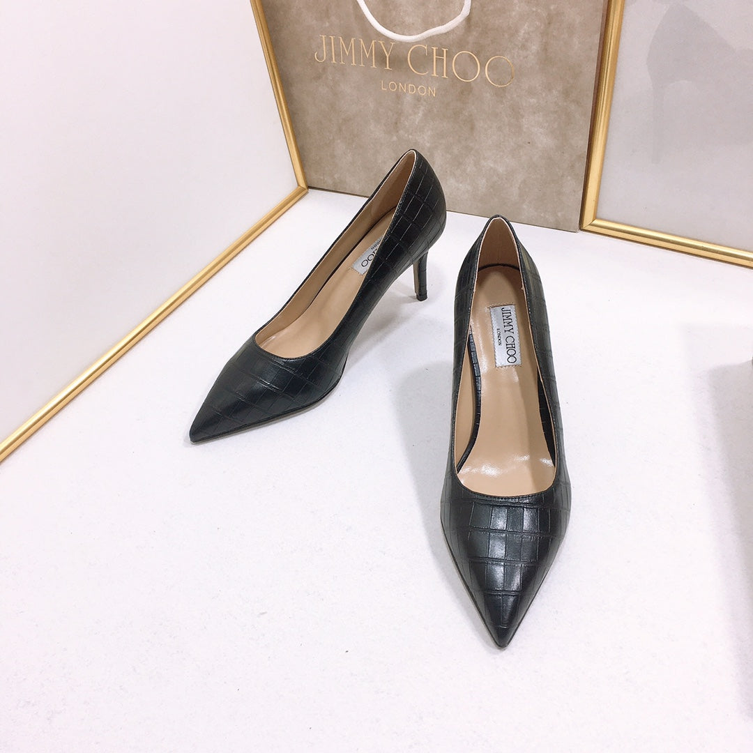 JC ** New stone texture high heels