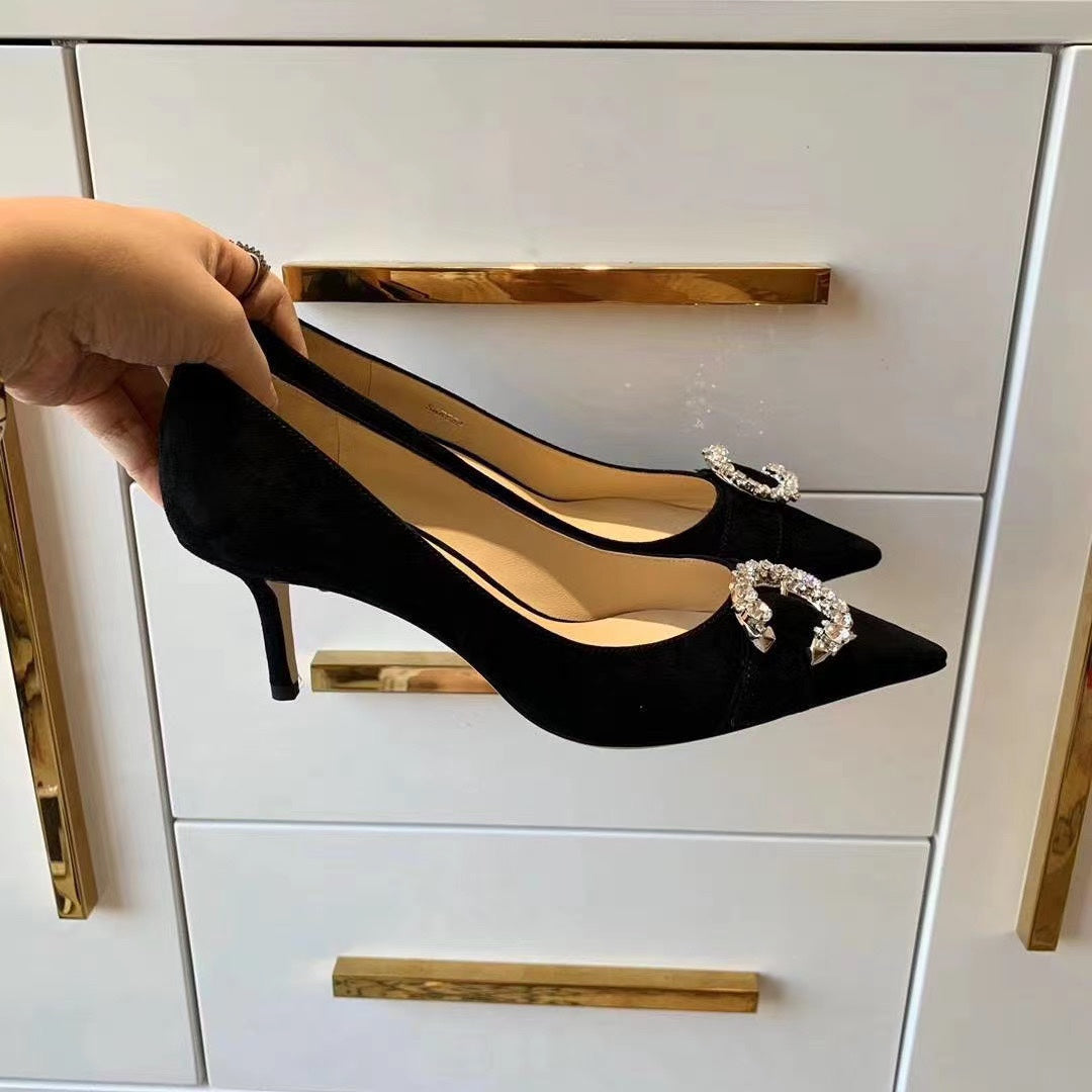 JC ** C diamond buckle shoes