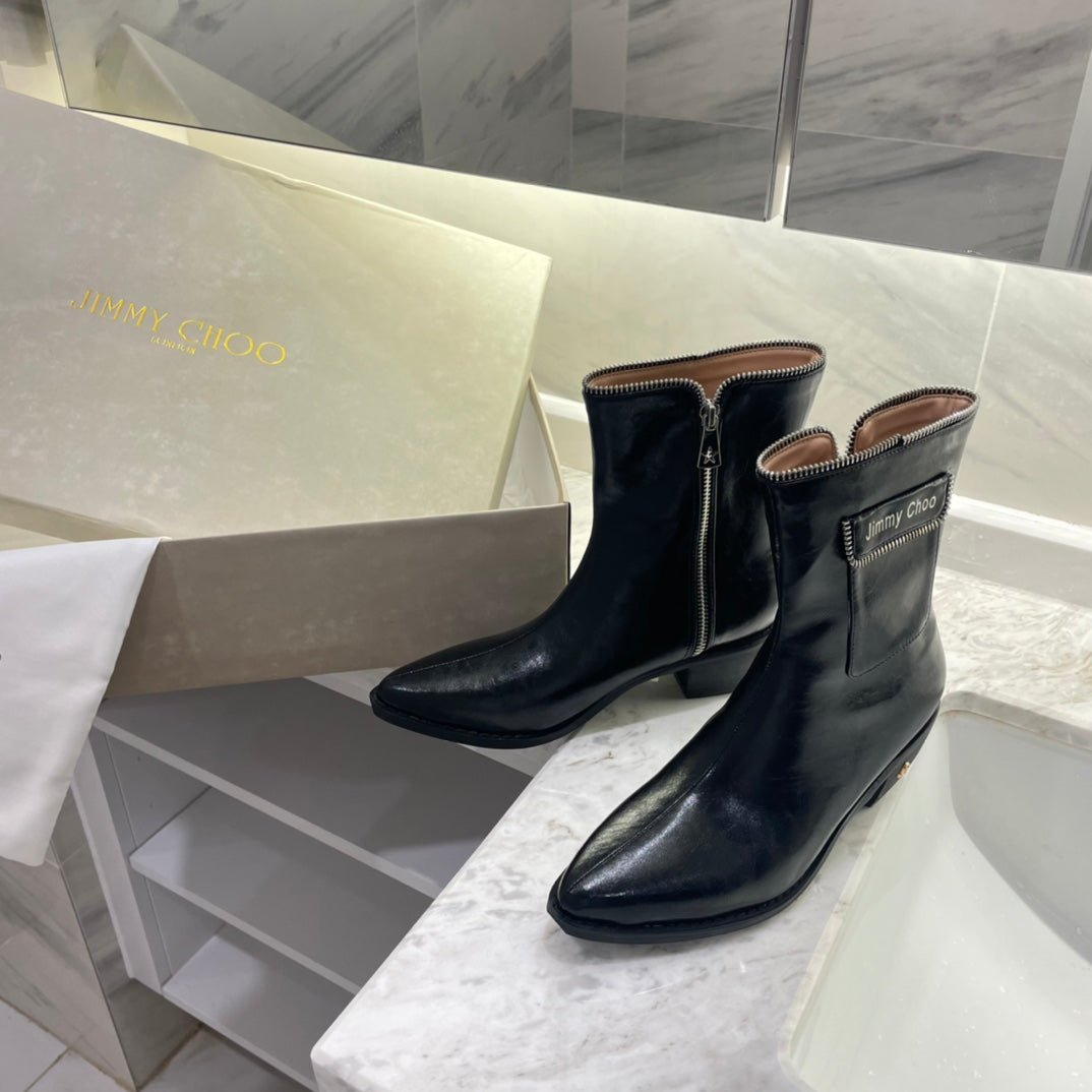 JC new autumn and winter trendy zipper pocket boots