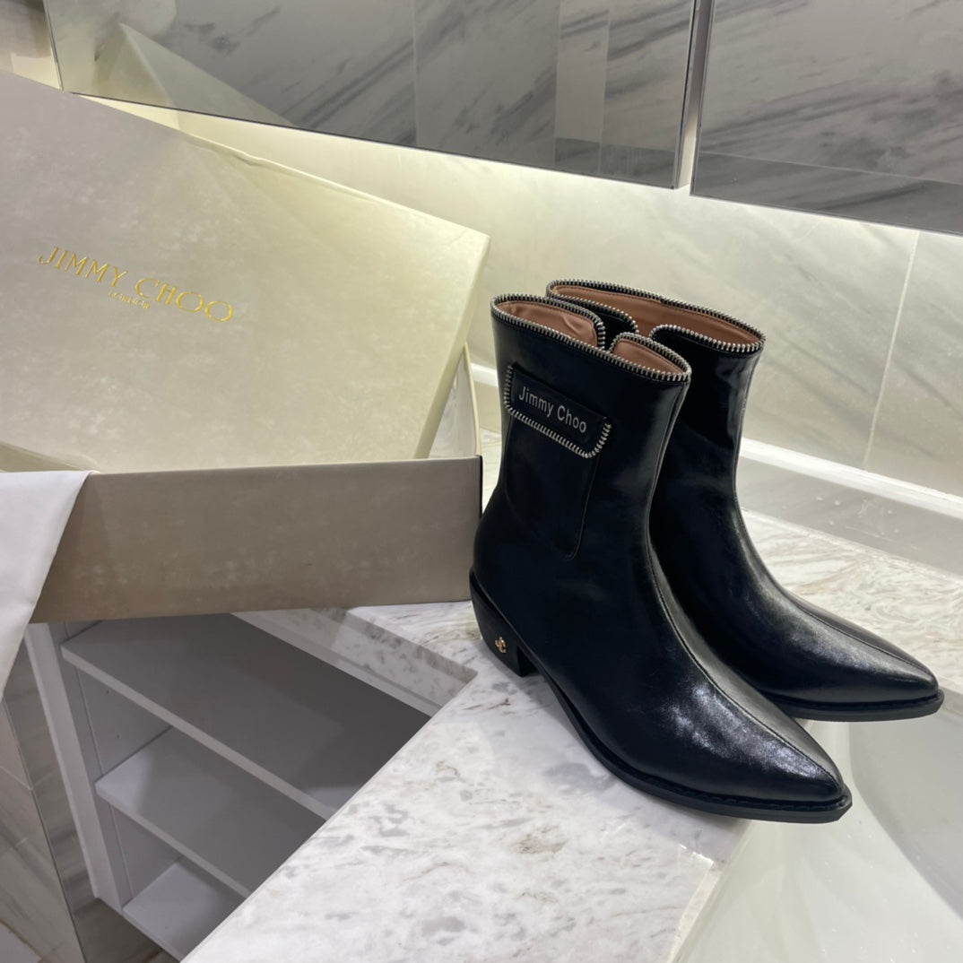 JC new autumn and winter trendy zipper pocket boots