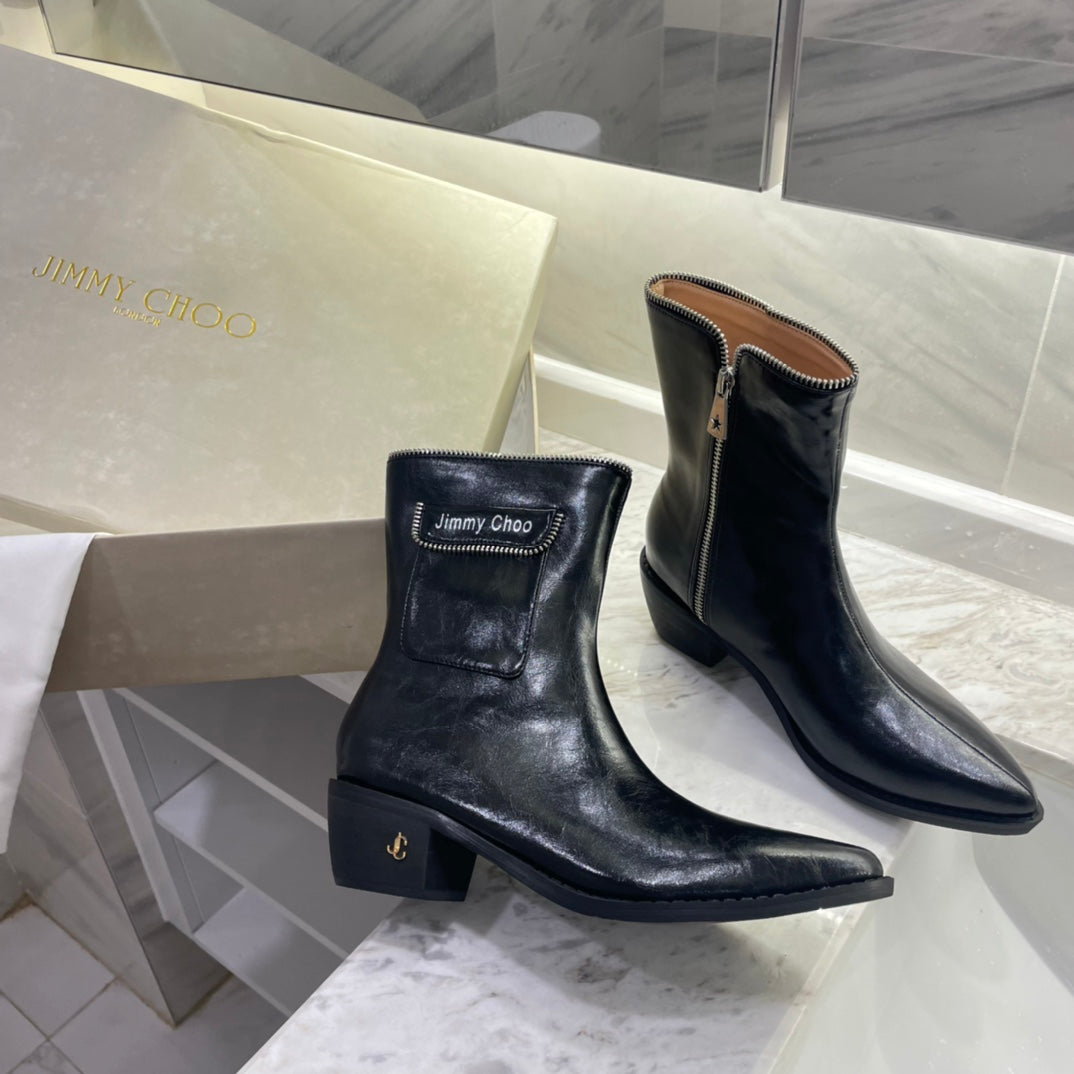 JC new autumn and winter trendy zipper pocket boots