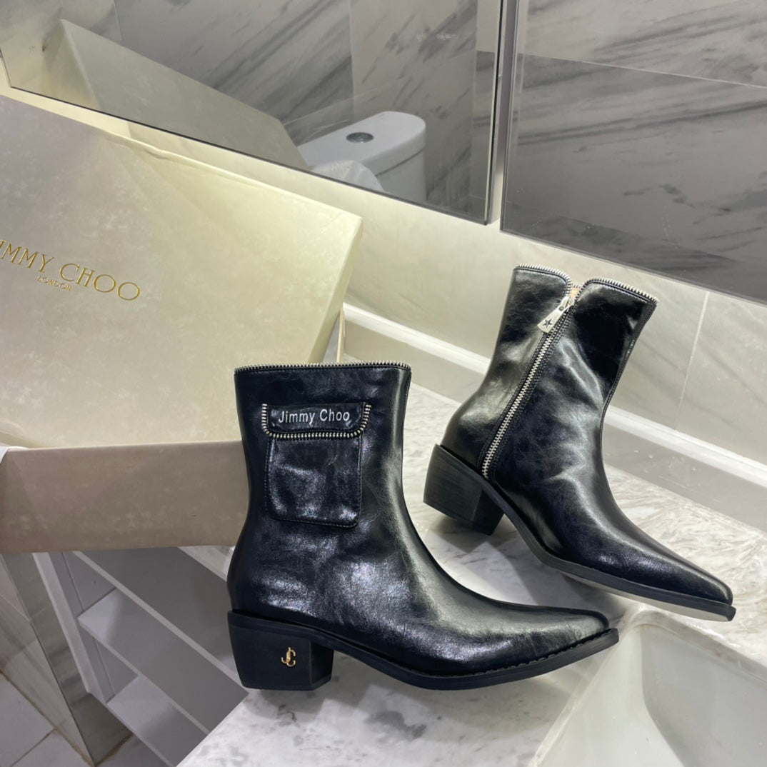 JC new autumn and winter trendy zipper pocket boots