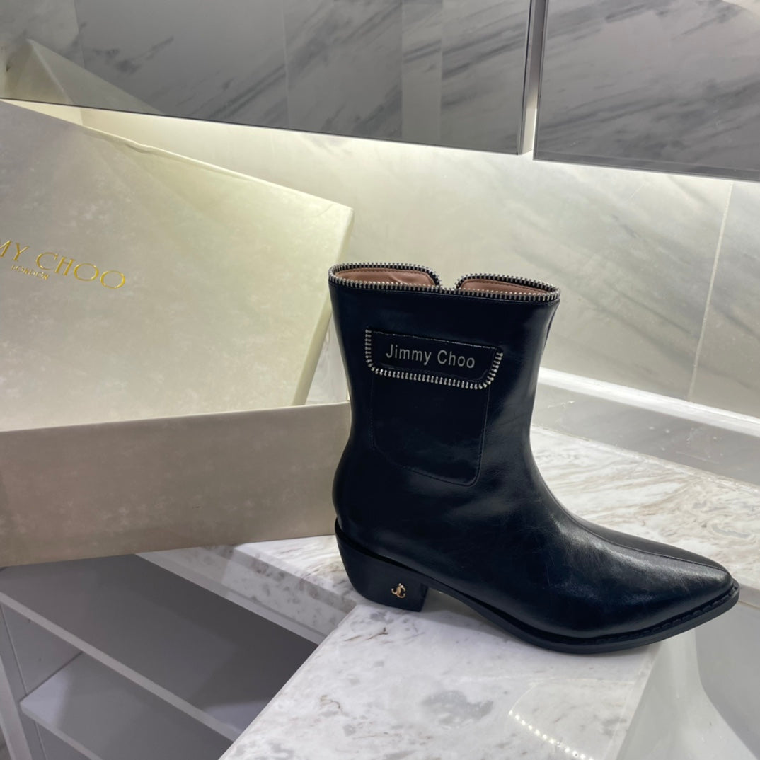 JC new autumn and winter trendy zipper pocket boots