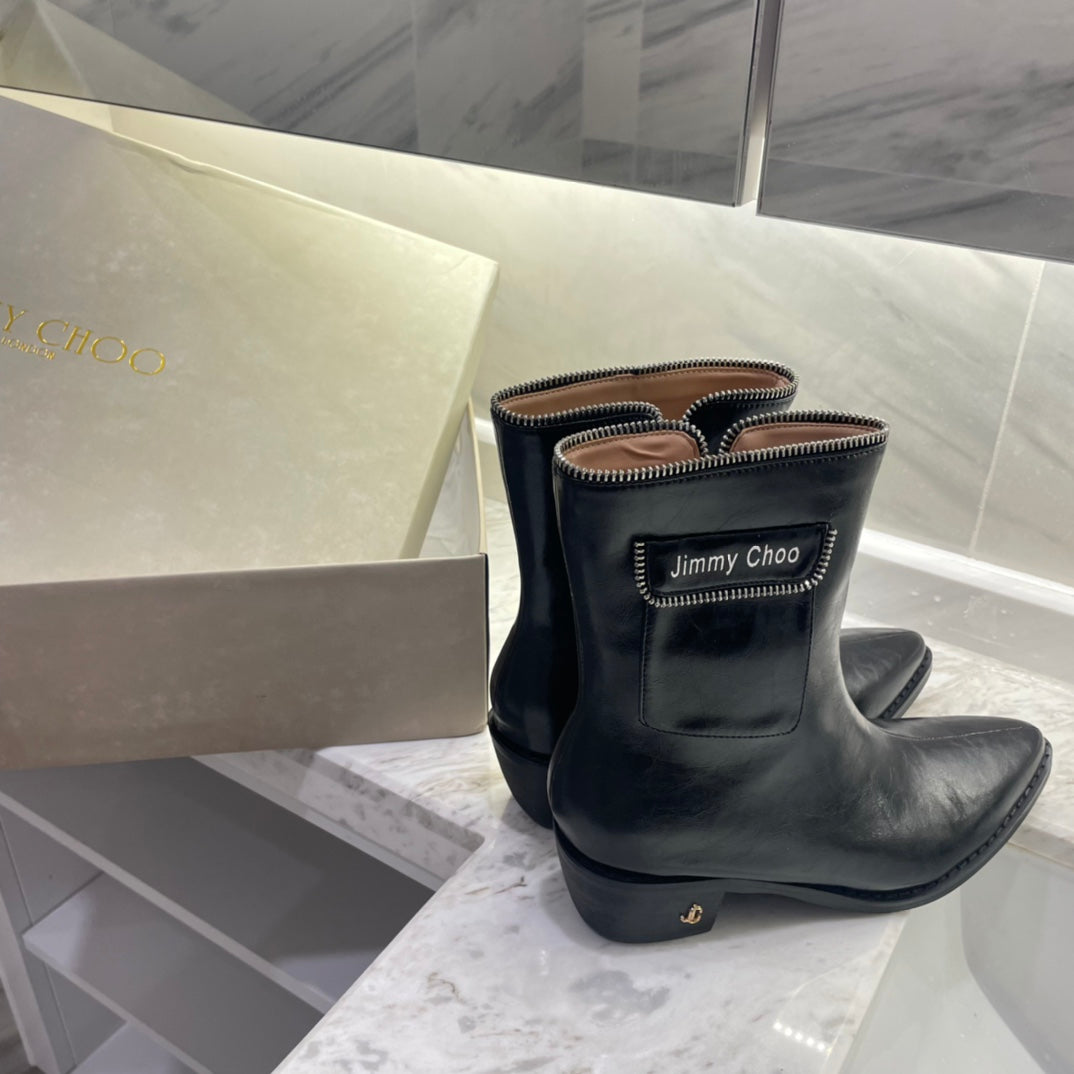 JC new autumn and winter trendy zipper pocket boots