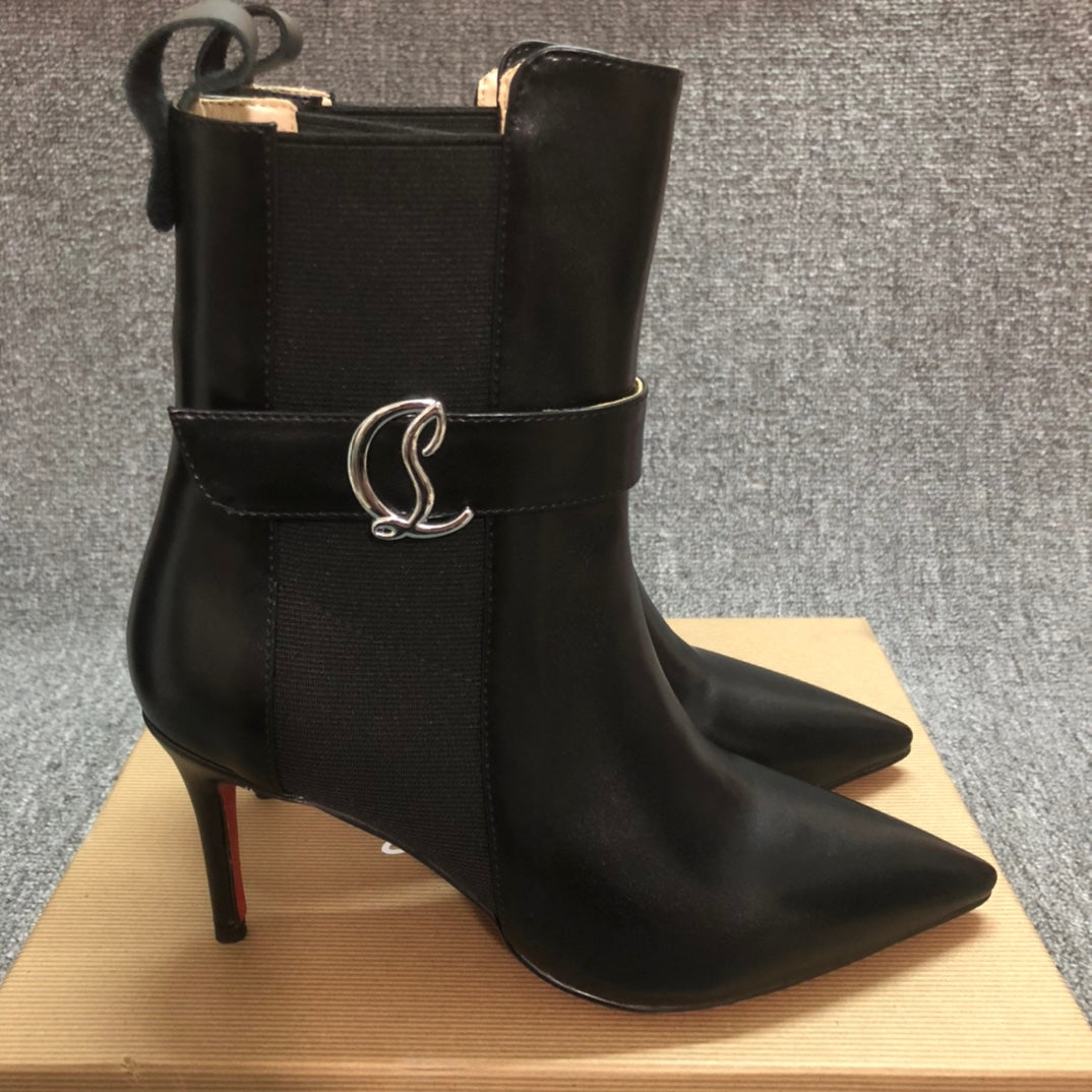 Loubouti* new 1: 1 VIP red-soled high-heeled short boots