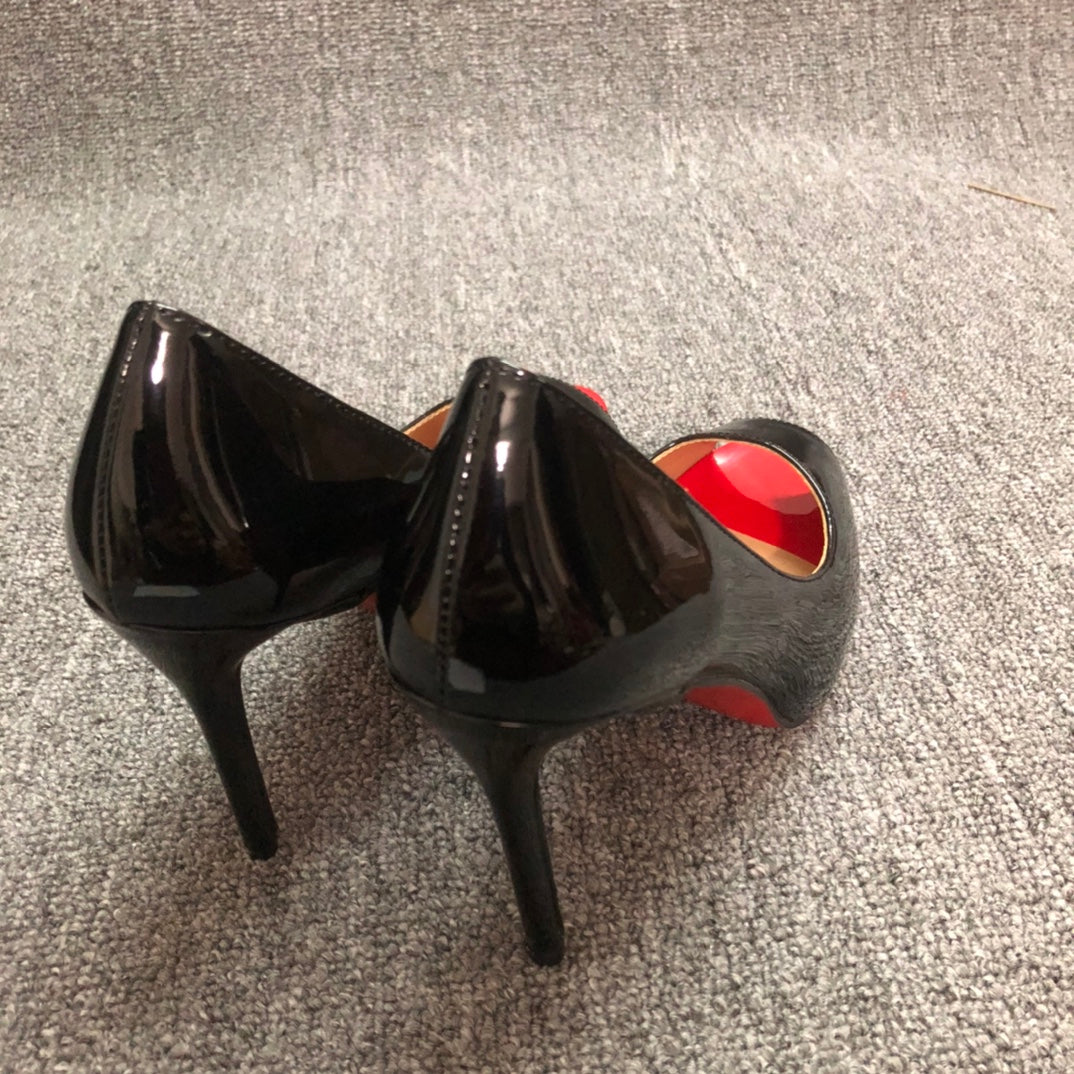 Loubouti* new fish mouth red sole high heels