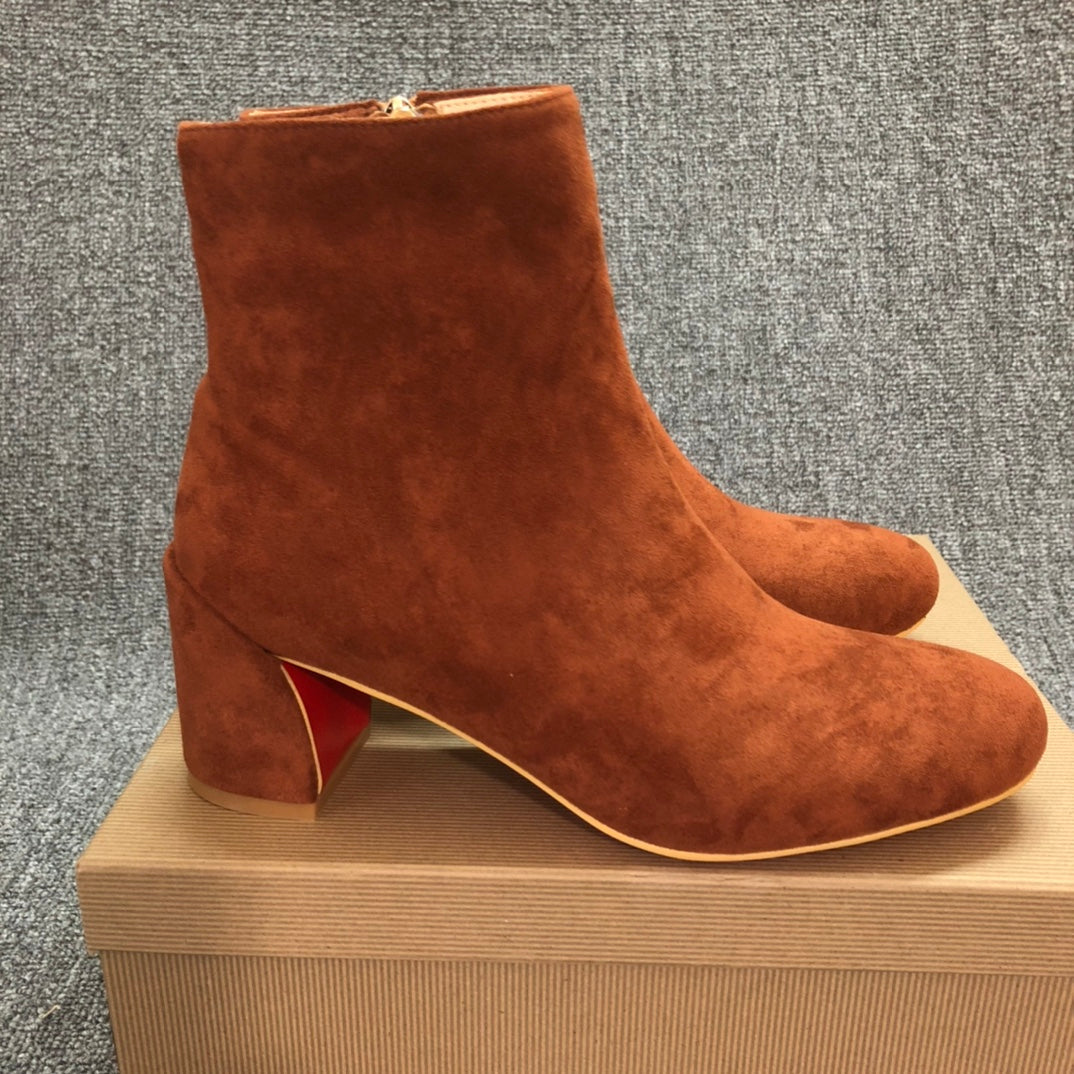 Loubouti* new 1: 1 VIP red-soled autumn and winter short boots