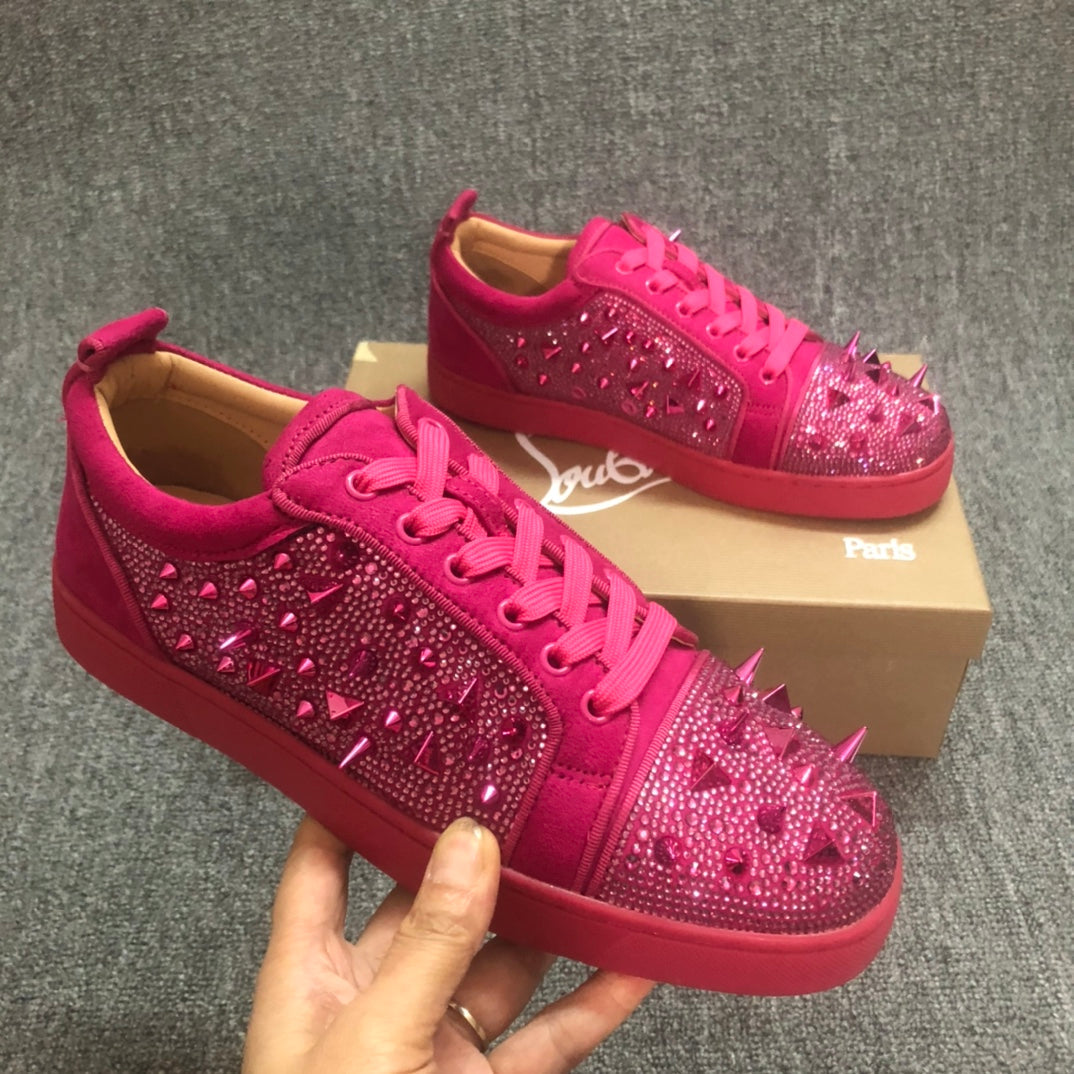 Loubouti* new rivet shoes red